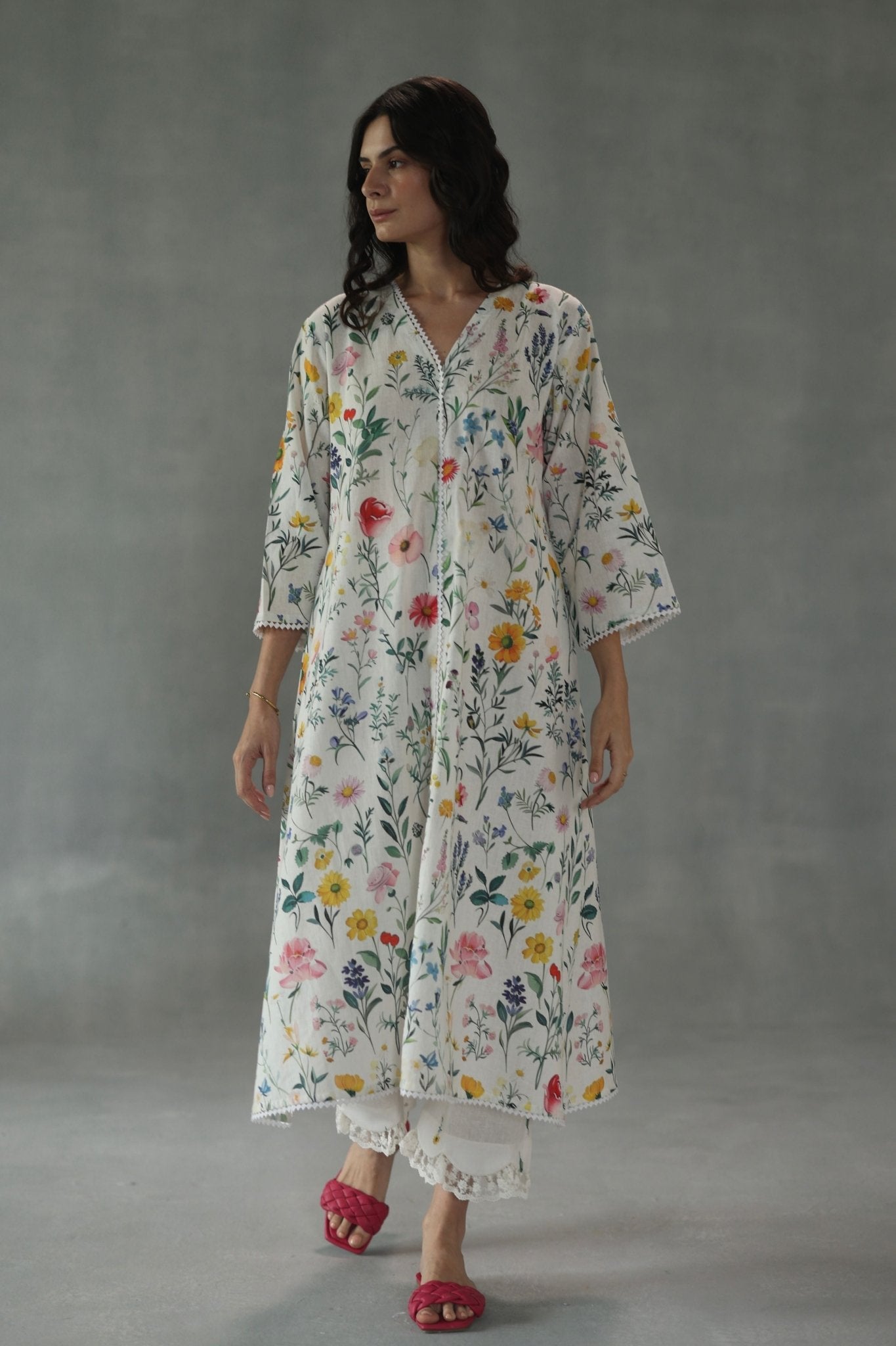 Wishflower Kurta Set - Roza Pret - Elahe