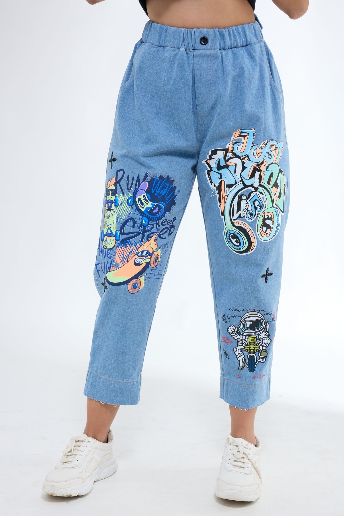 Funky Print Jeans