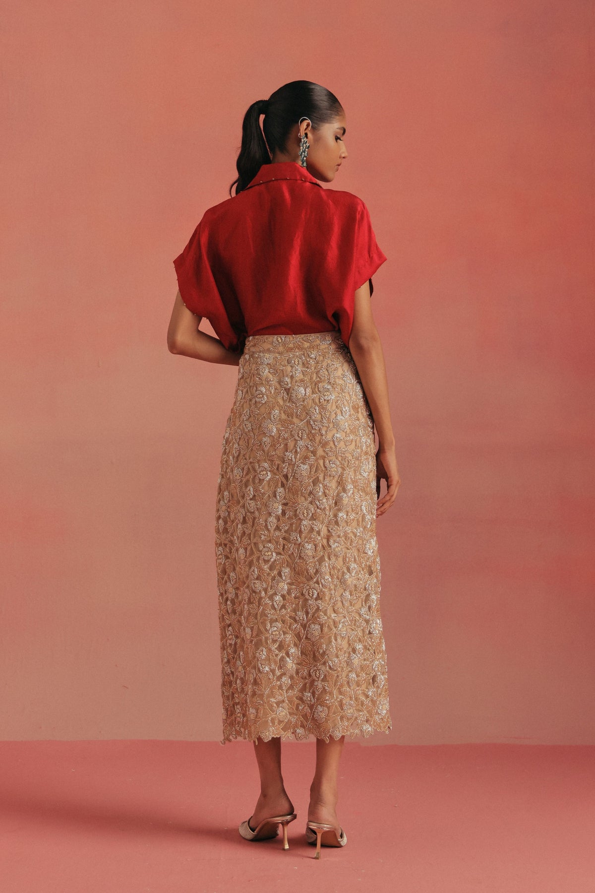 Natural Gold Skirt Set