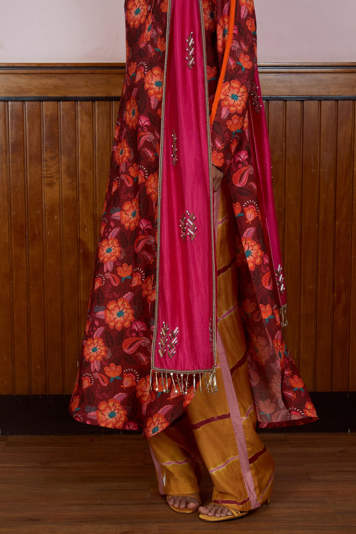 Mehfill Red Floral Kurta Set