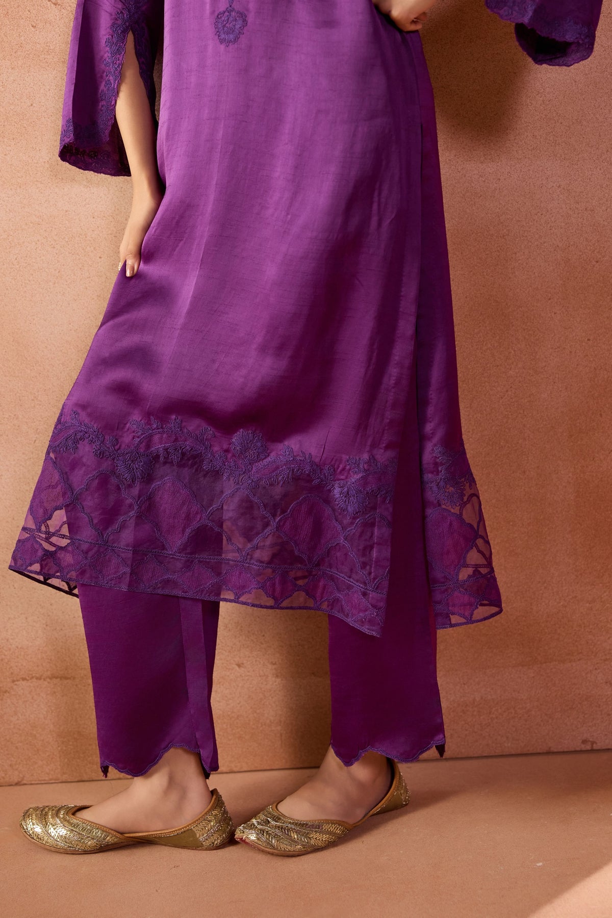Purple Kurta Set