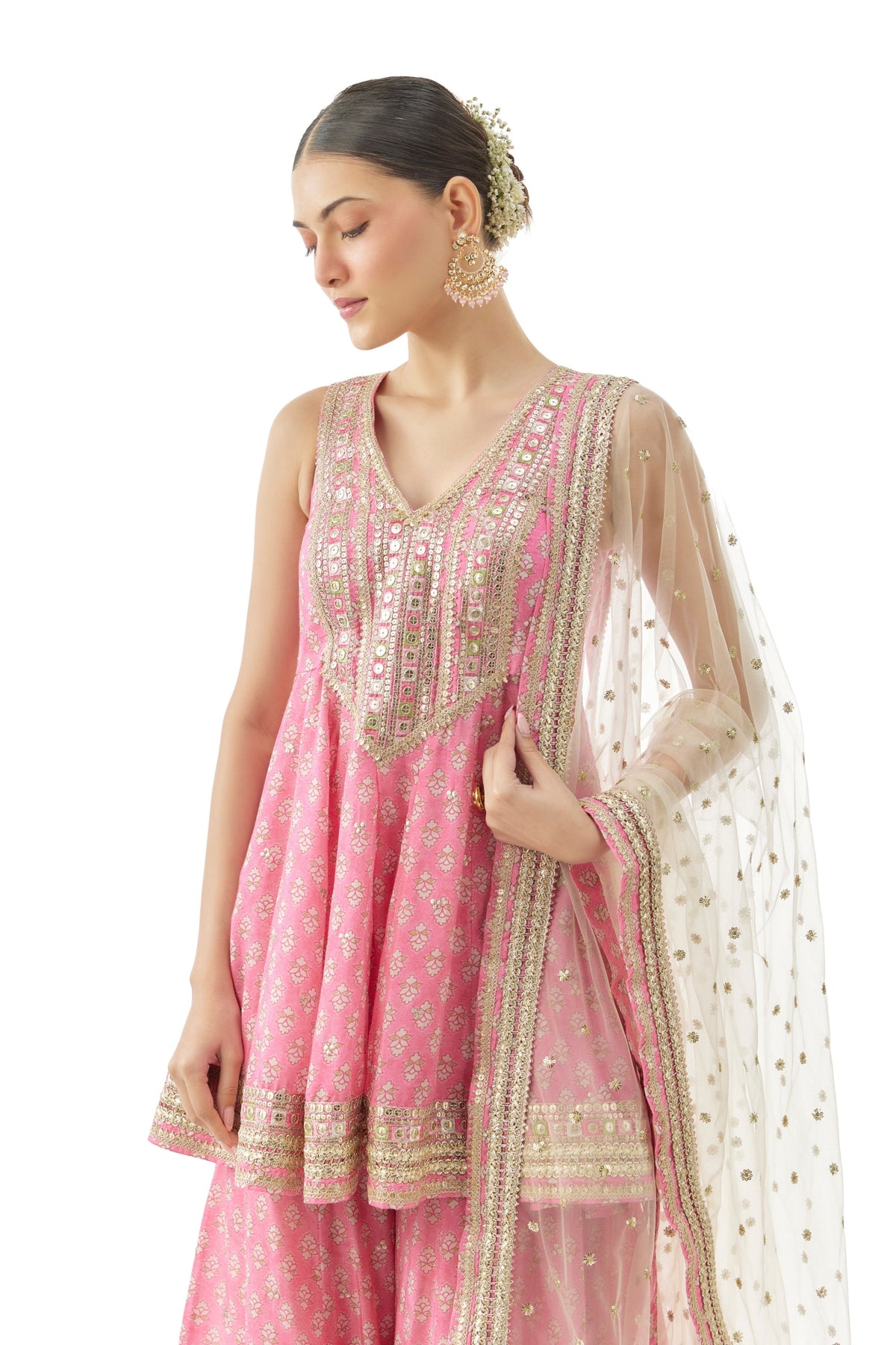 Pink Simoni Sharara Set