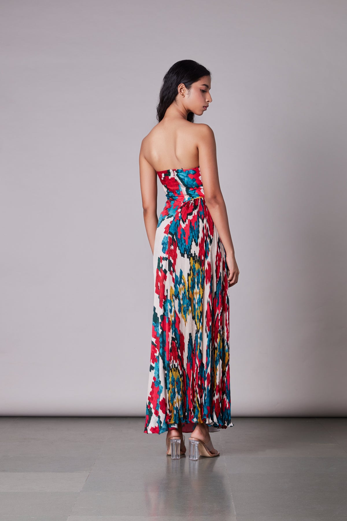 Ikat printed maxi dress