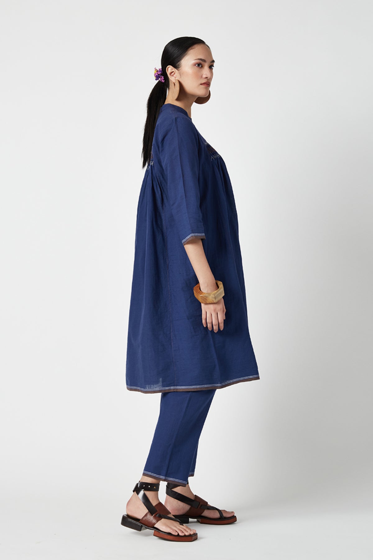 Periwinkle Smocking Kurta Set