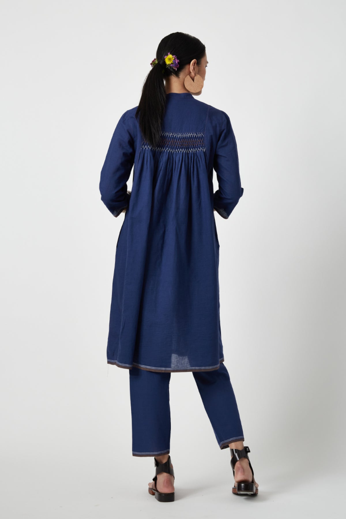Periwinkle Smocking Kurta Set
