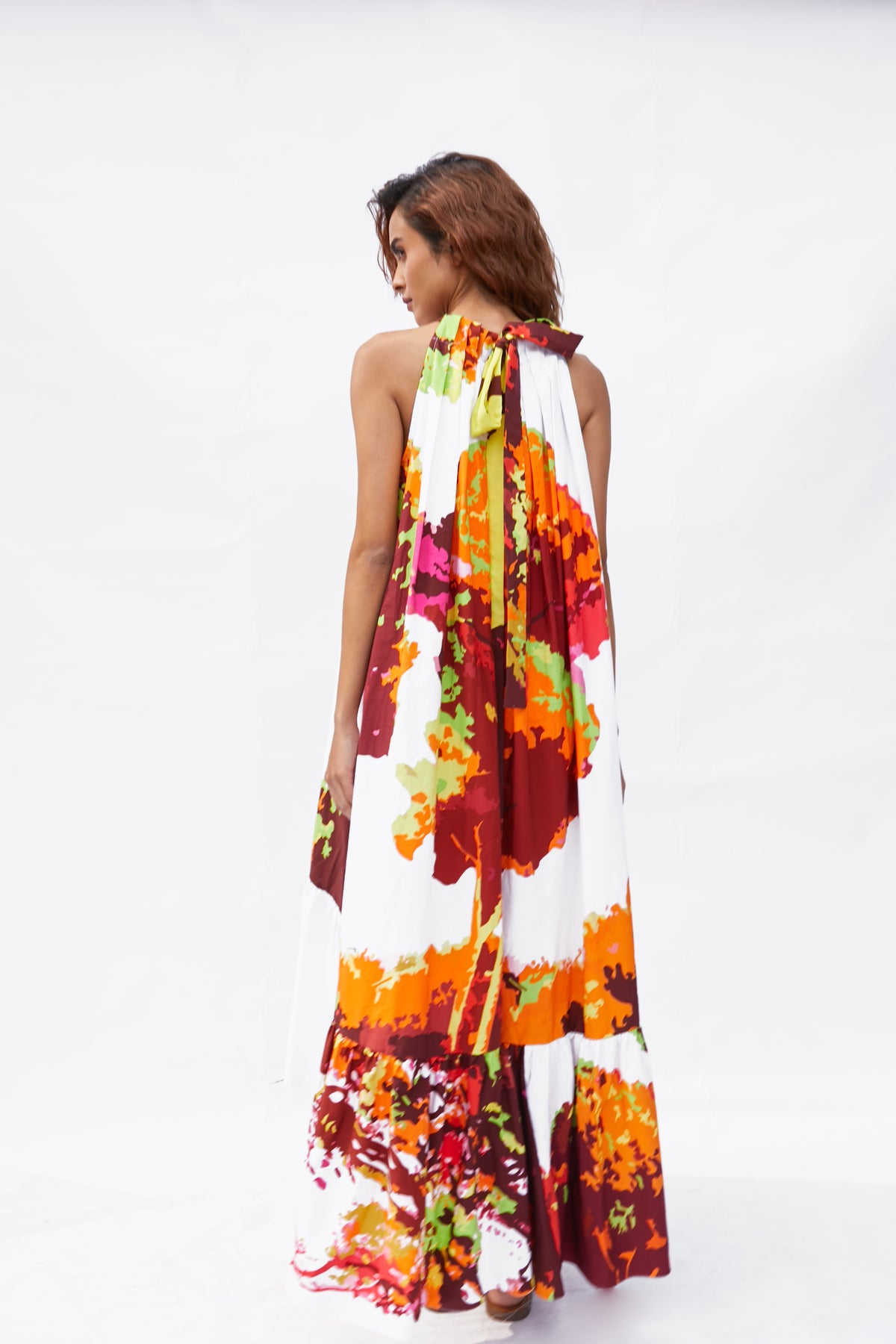 The Fall Gathered  Neck Dress