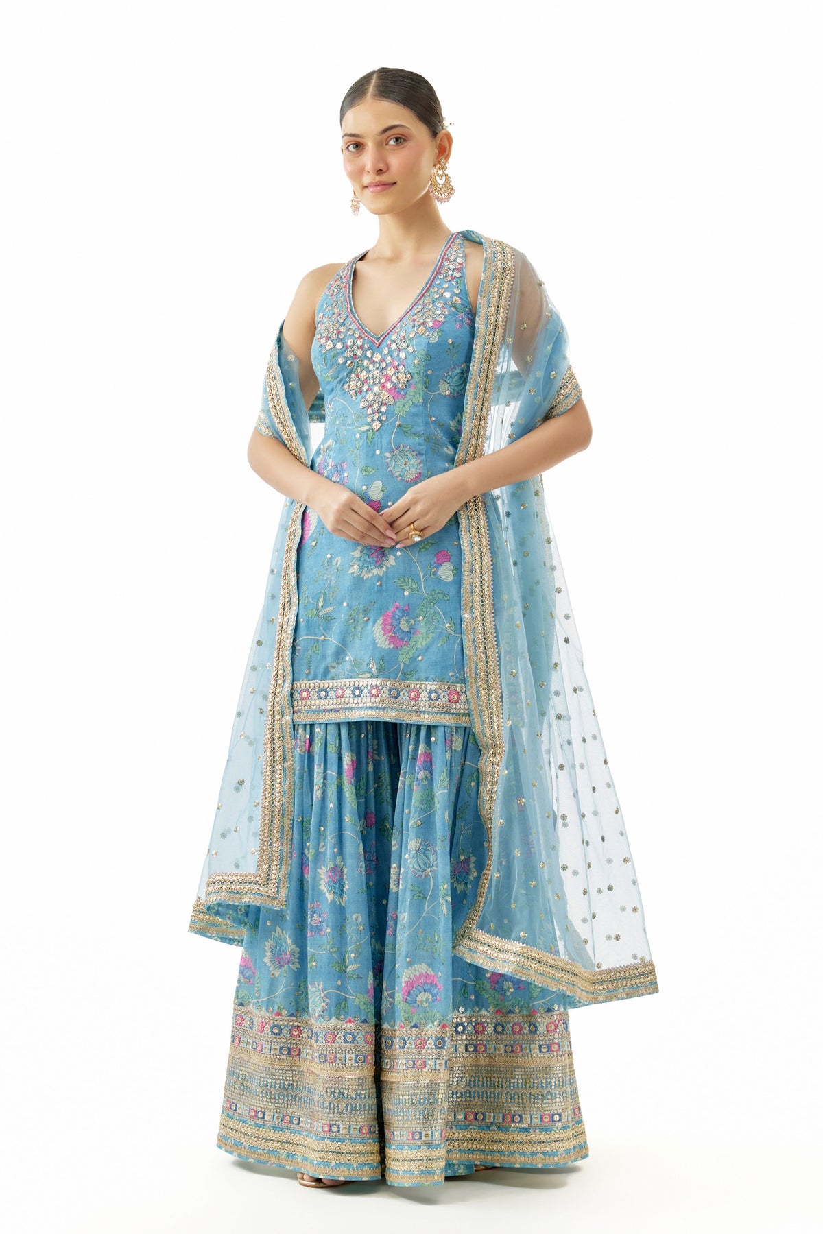 Blue Dhvanika Sharara Set