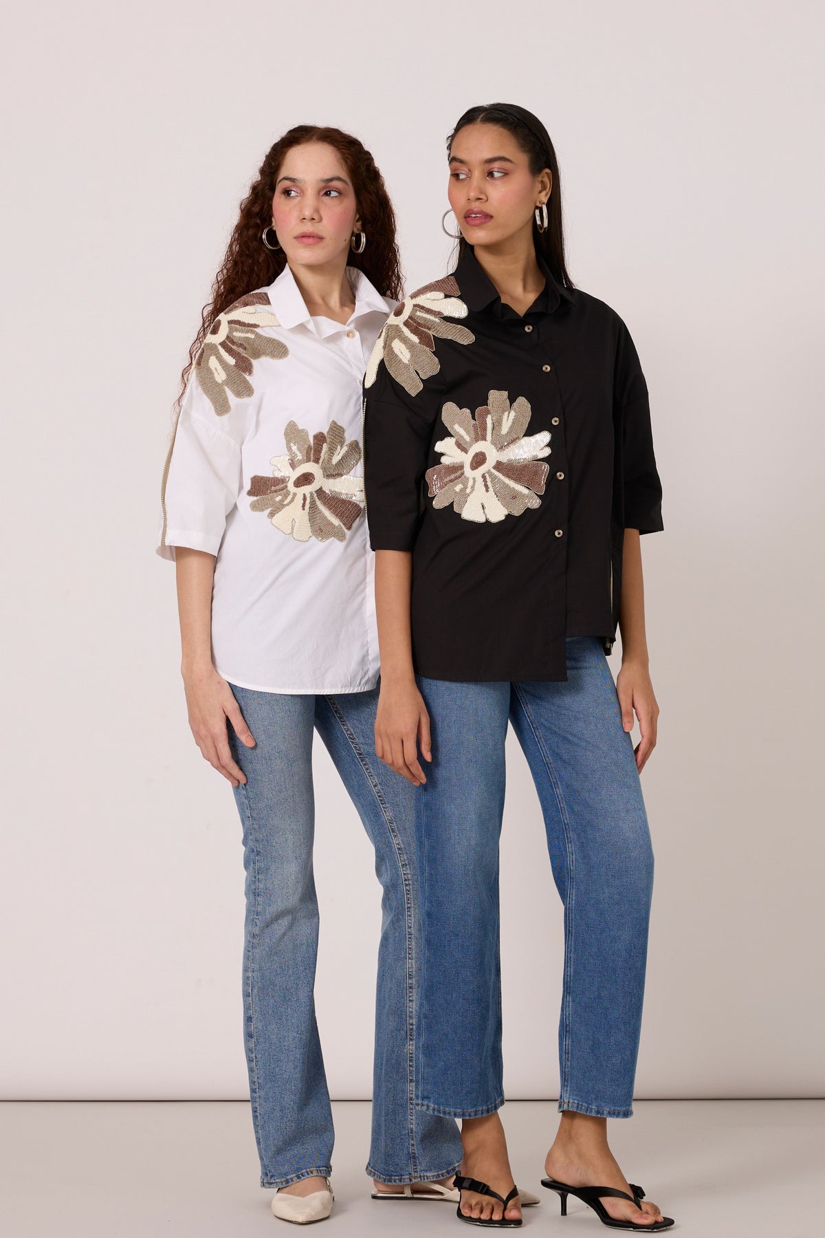 Leo Applique Black Shirt