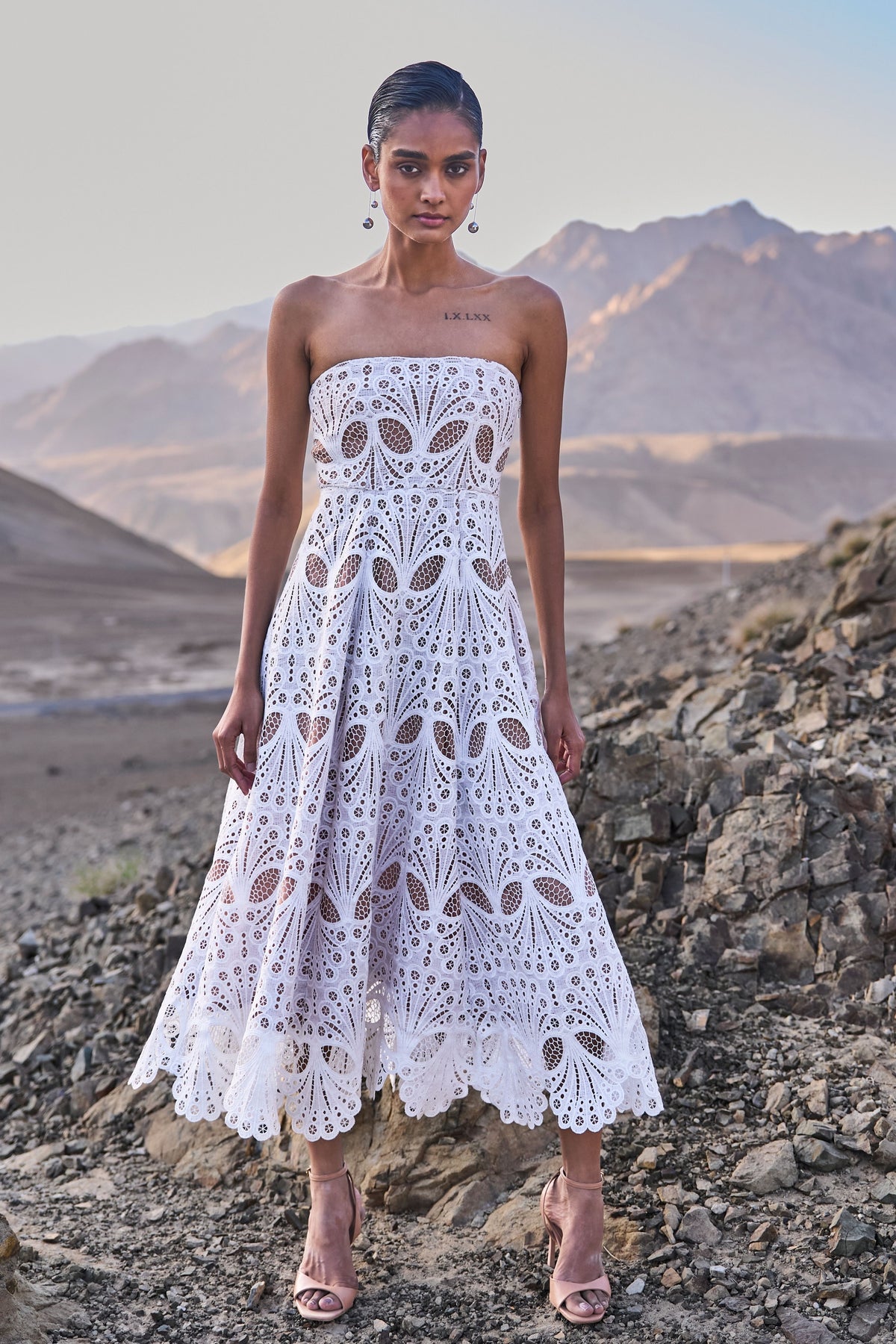 Cutwork Lace Midi