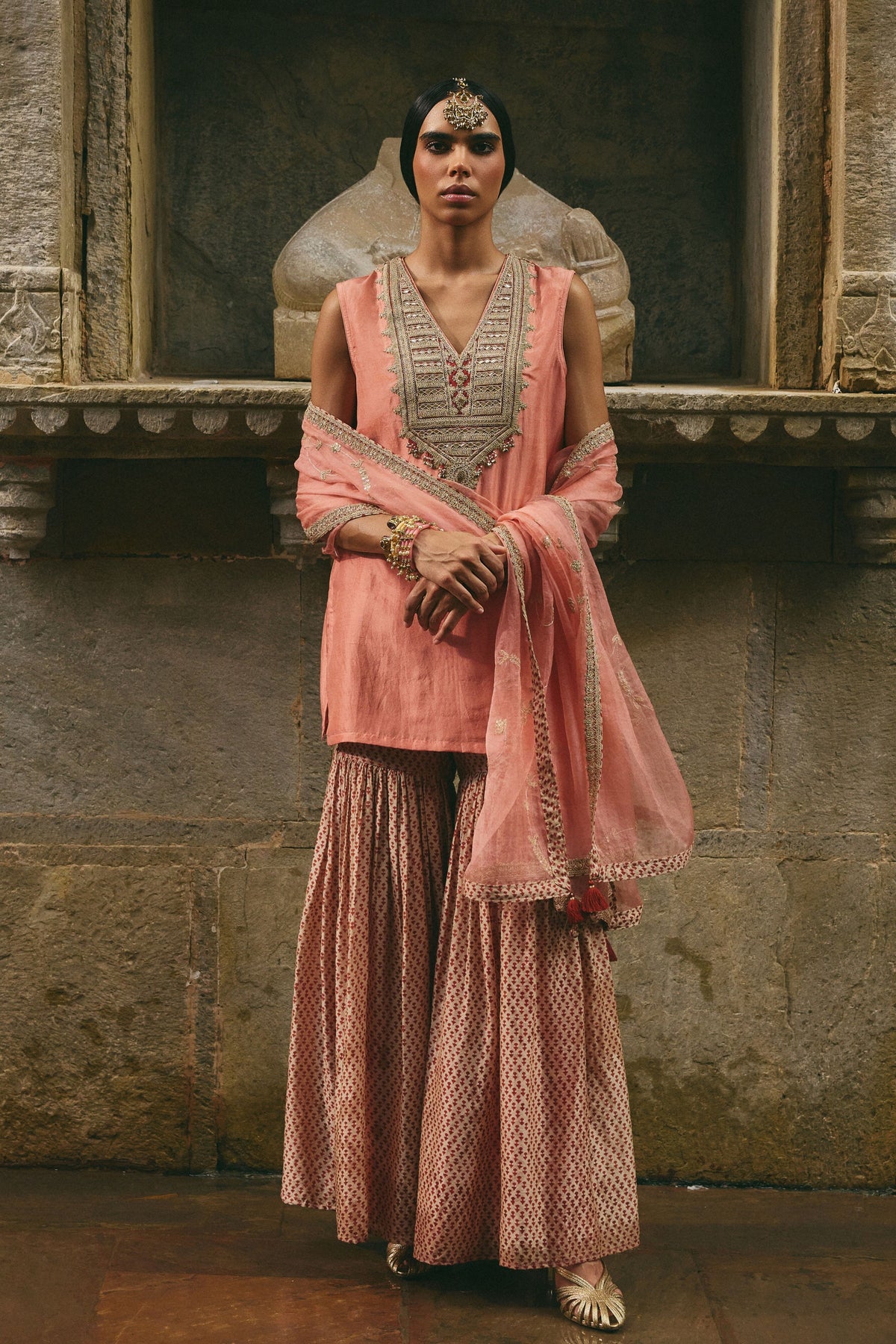 Rose Jaipur Sharara Set