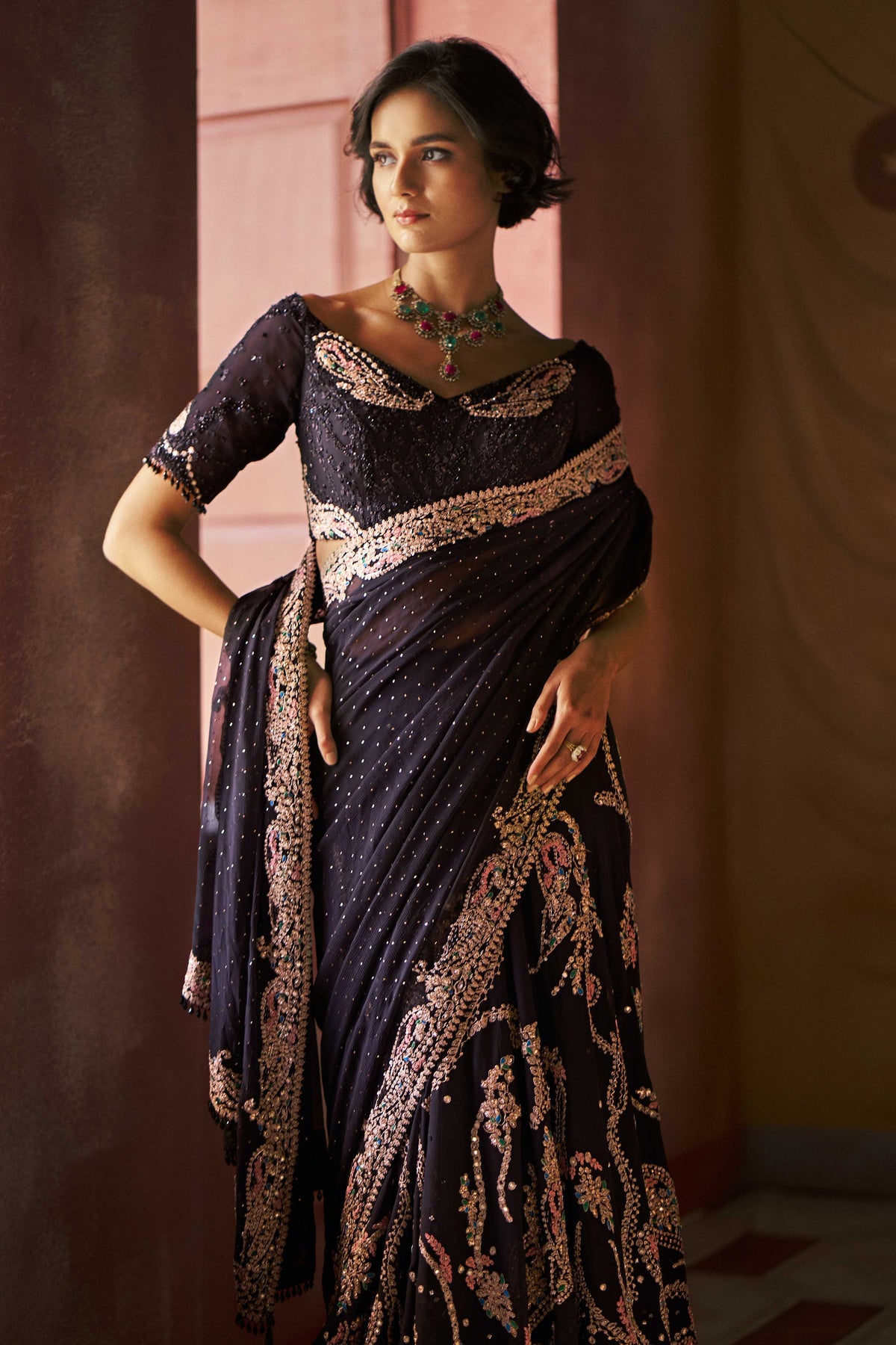 Zarnyx Lehenga Saree Set