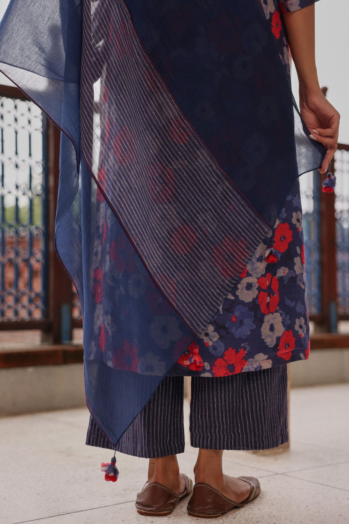 Indigo Bloom Kurta Set