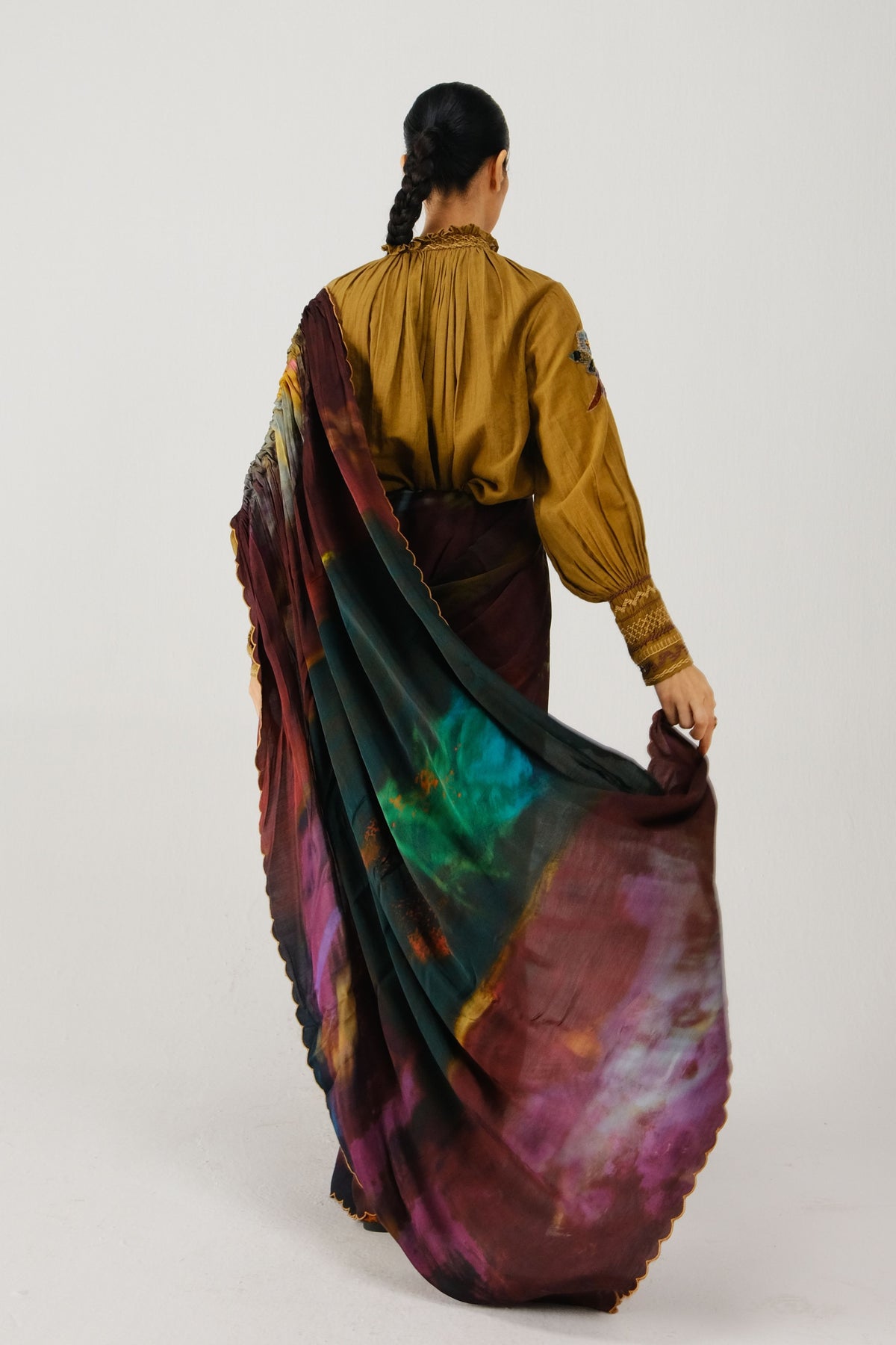 X-ray Smocked Saree