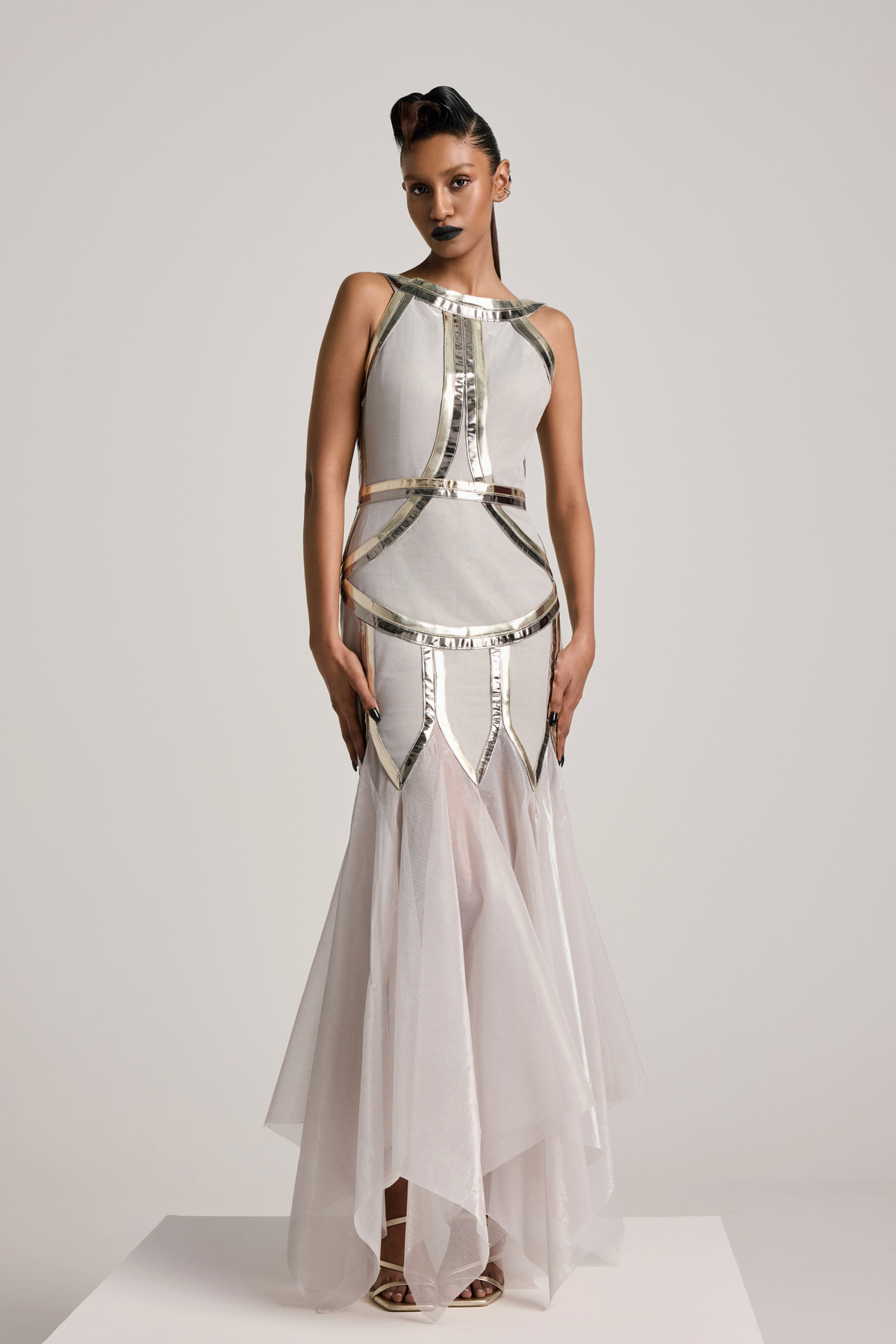 Lurex Tulle Metallic Dress