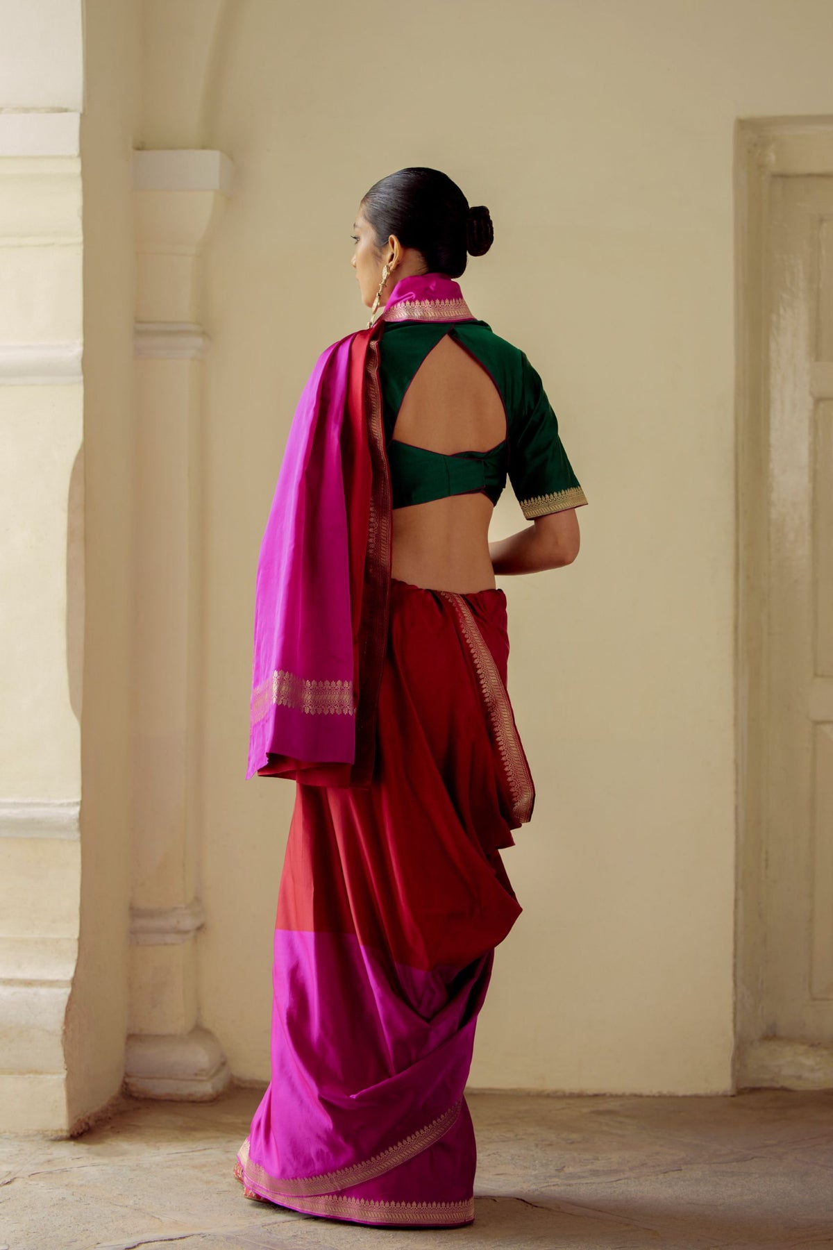 Rajnandini Magenta and Red Saree