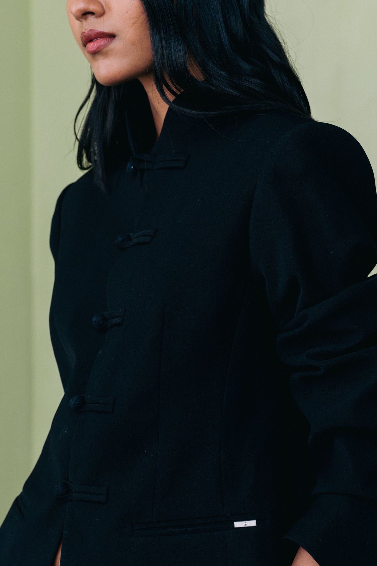 Matte Black Hourglass Blazer
