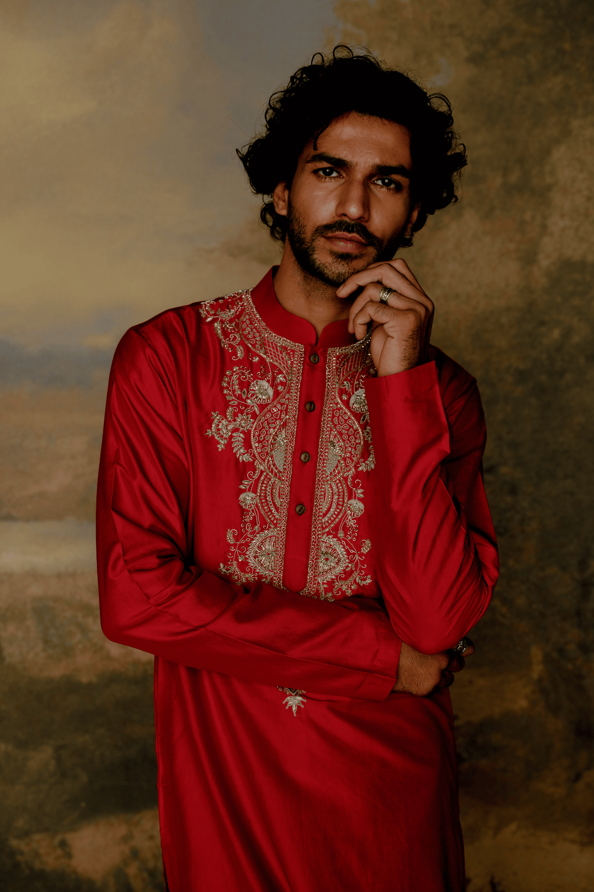 Red Kurta Set