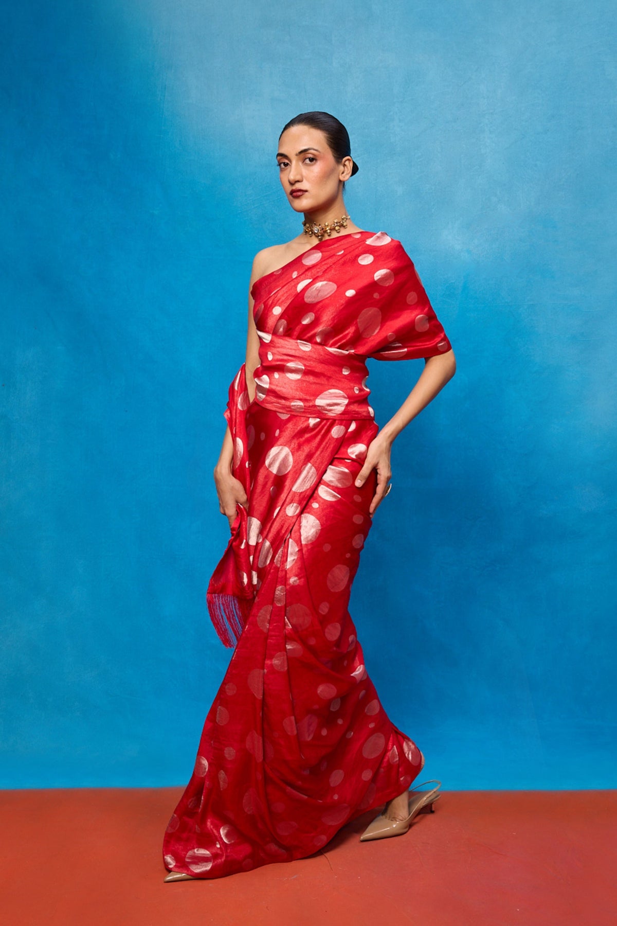 Handwoven Red Silk Banarasi Saree