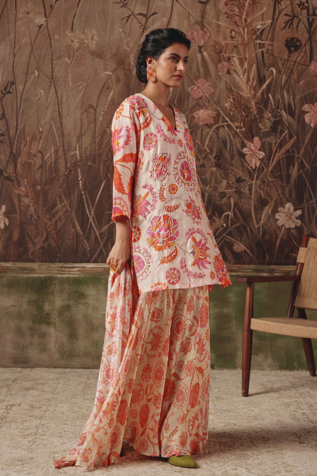 Wandering Petal Sharara Set