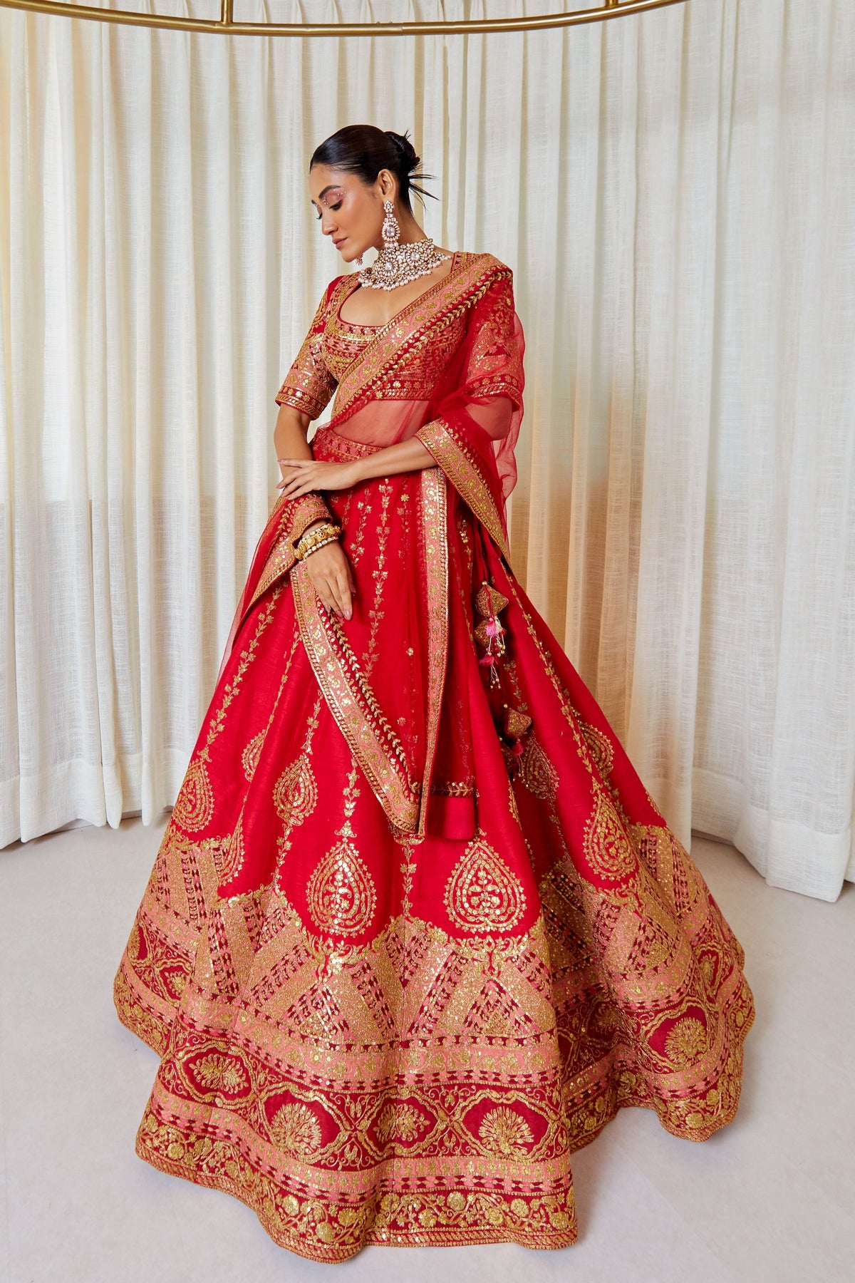 Tircha Pan Lehenga Set