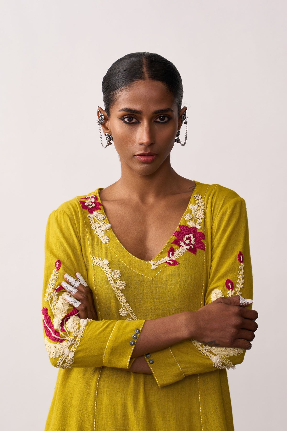 Sucheta Yellow Kurta Set