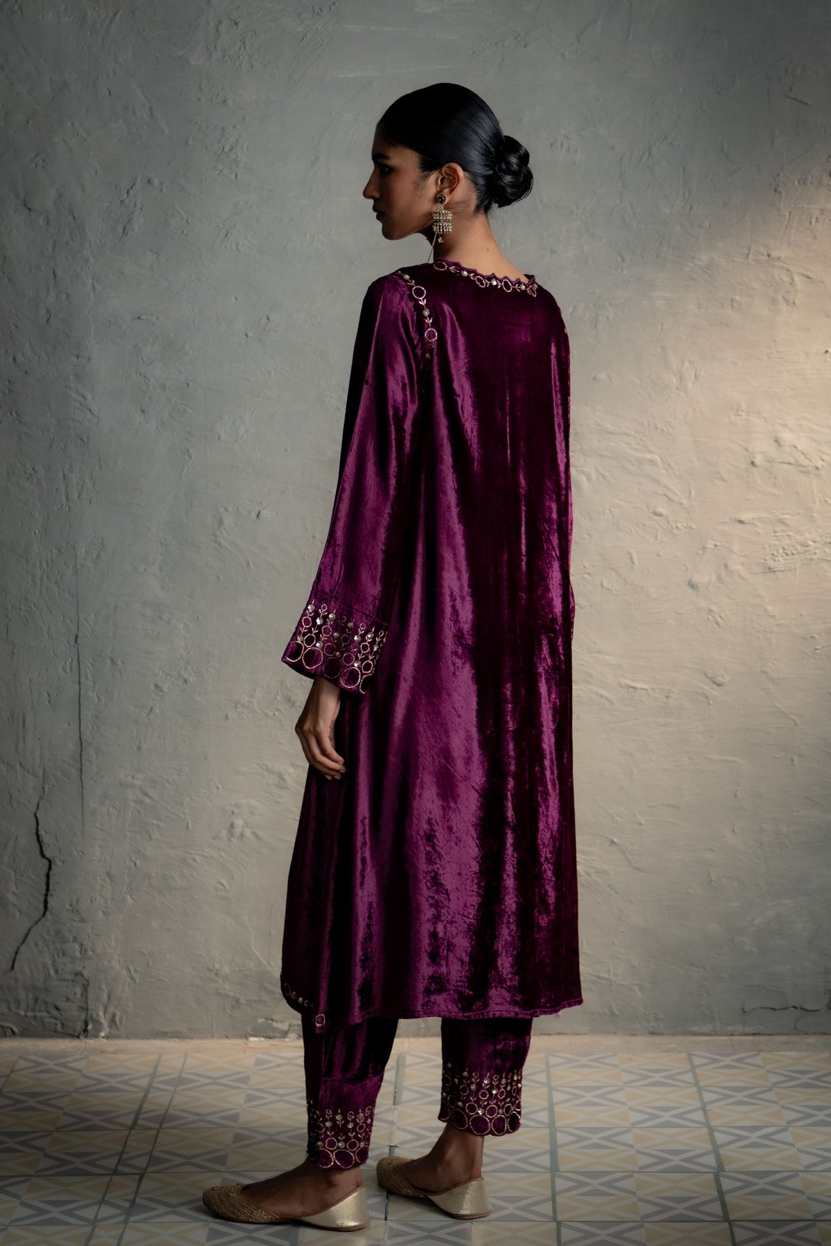 Phiran Style Velvet kurta Set