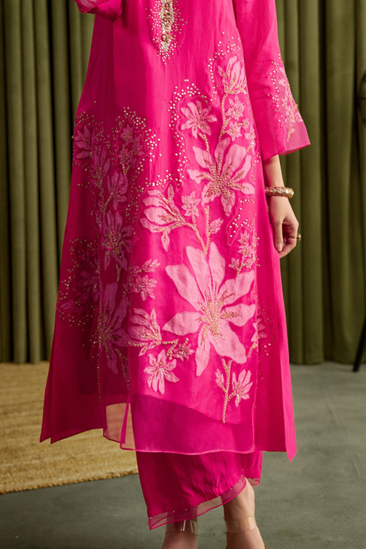 Hot Pink Magnolia Kurta Set