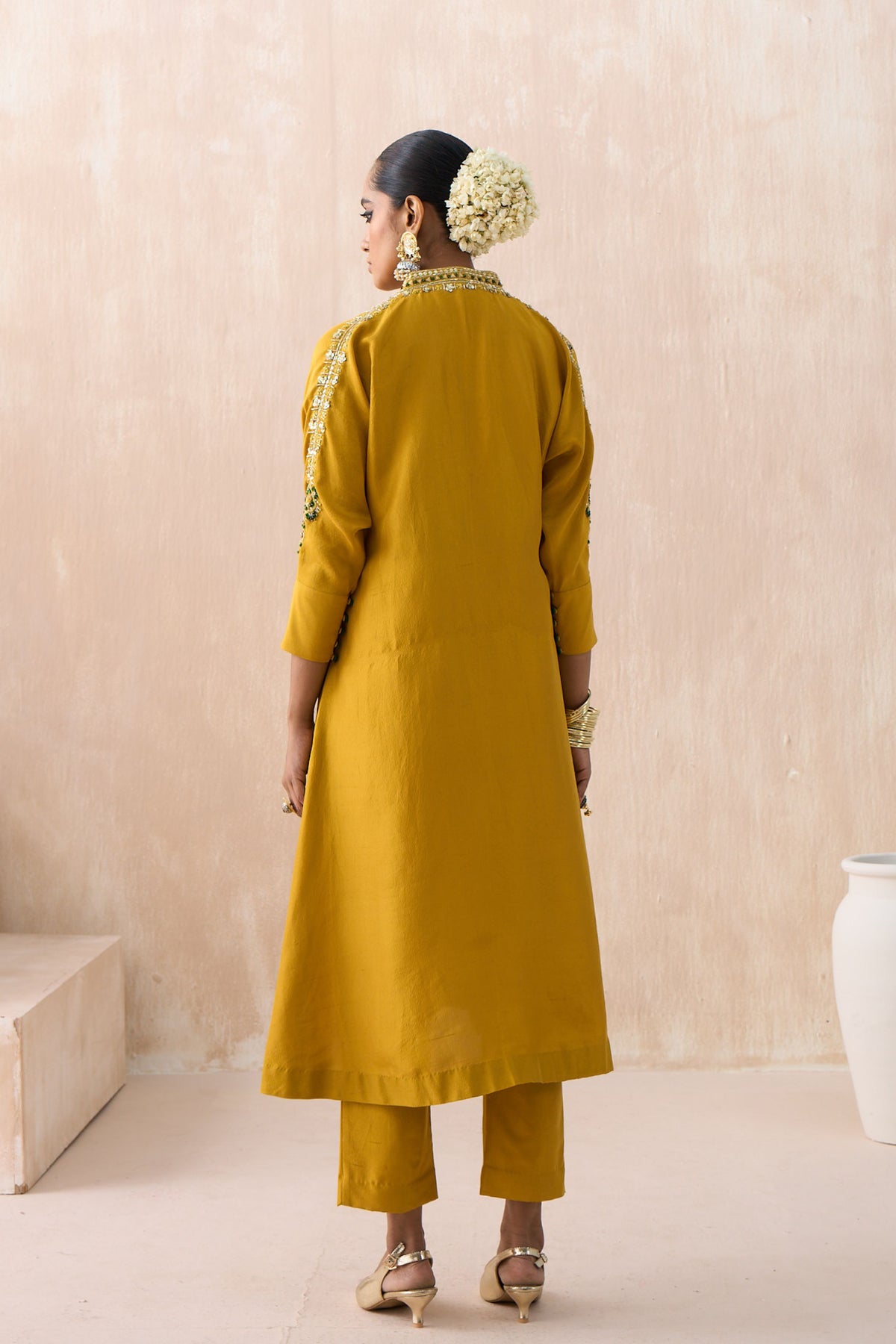 Mustard Kaftan Set