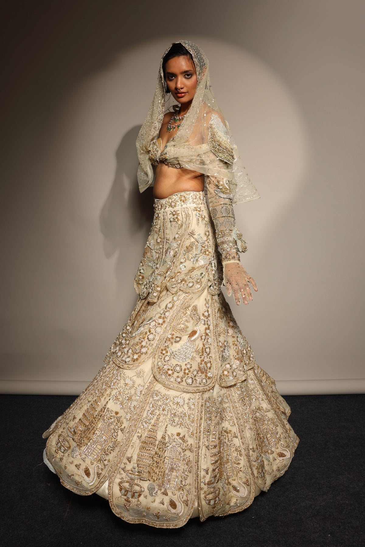 Tuscan Bloom Petal Lehenga Set