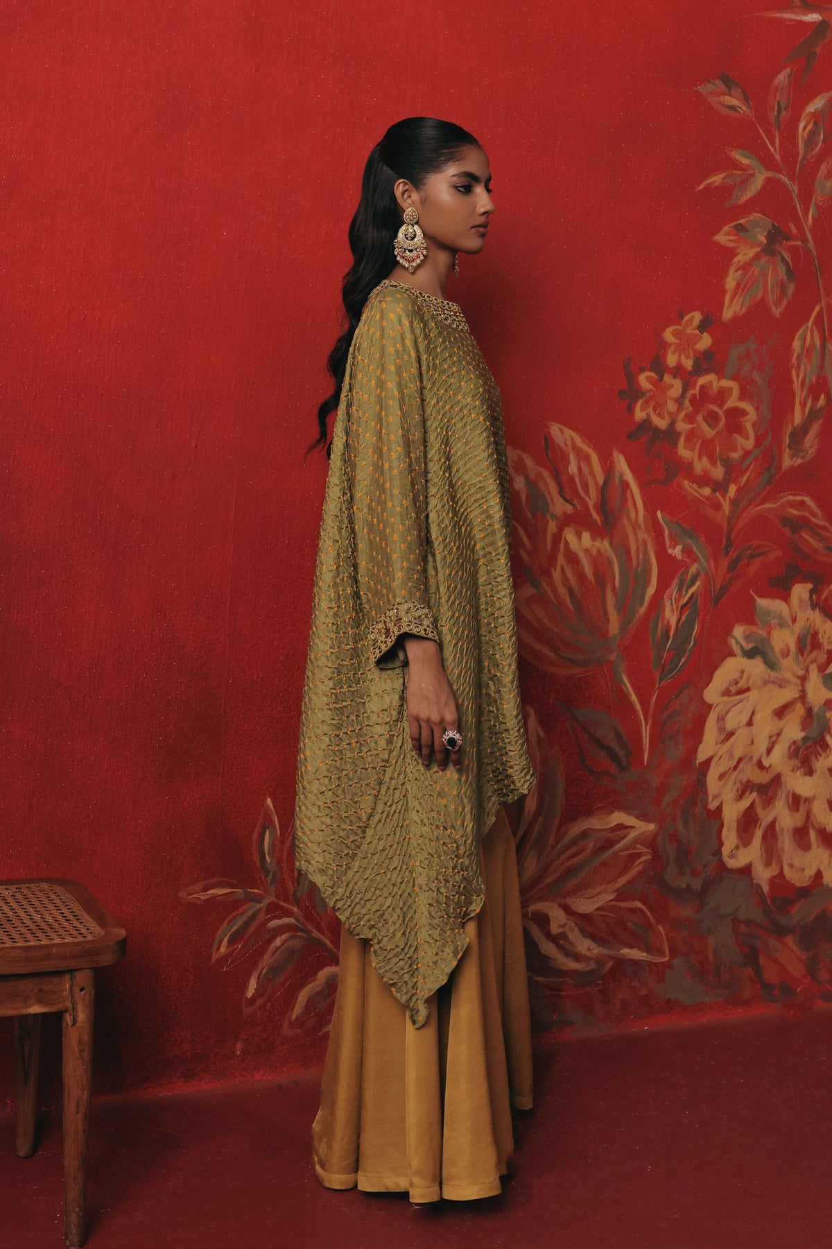Asymmetric Sage Green Tunic Set