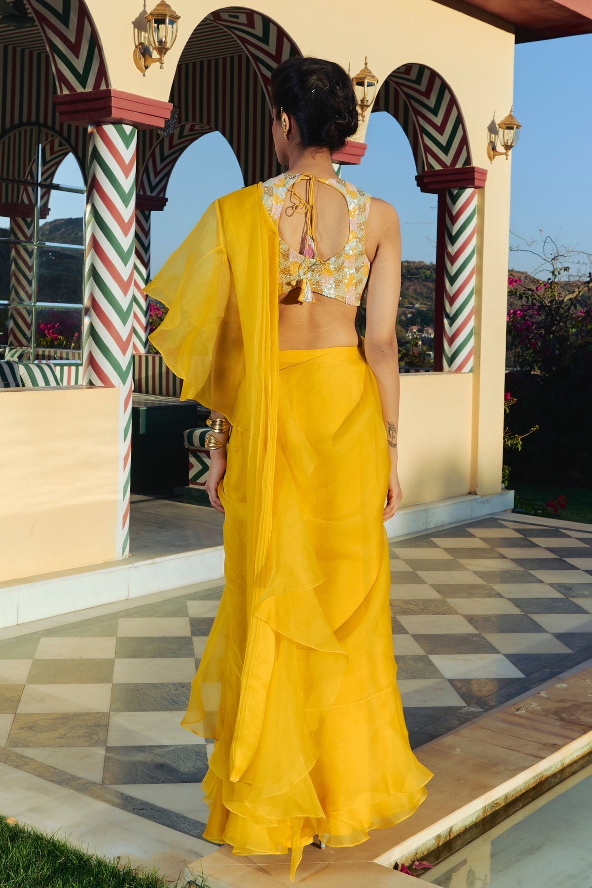 Glare Saree Set
