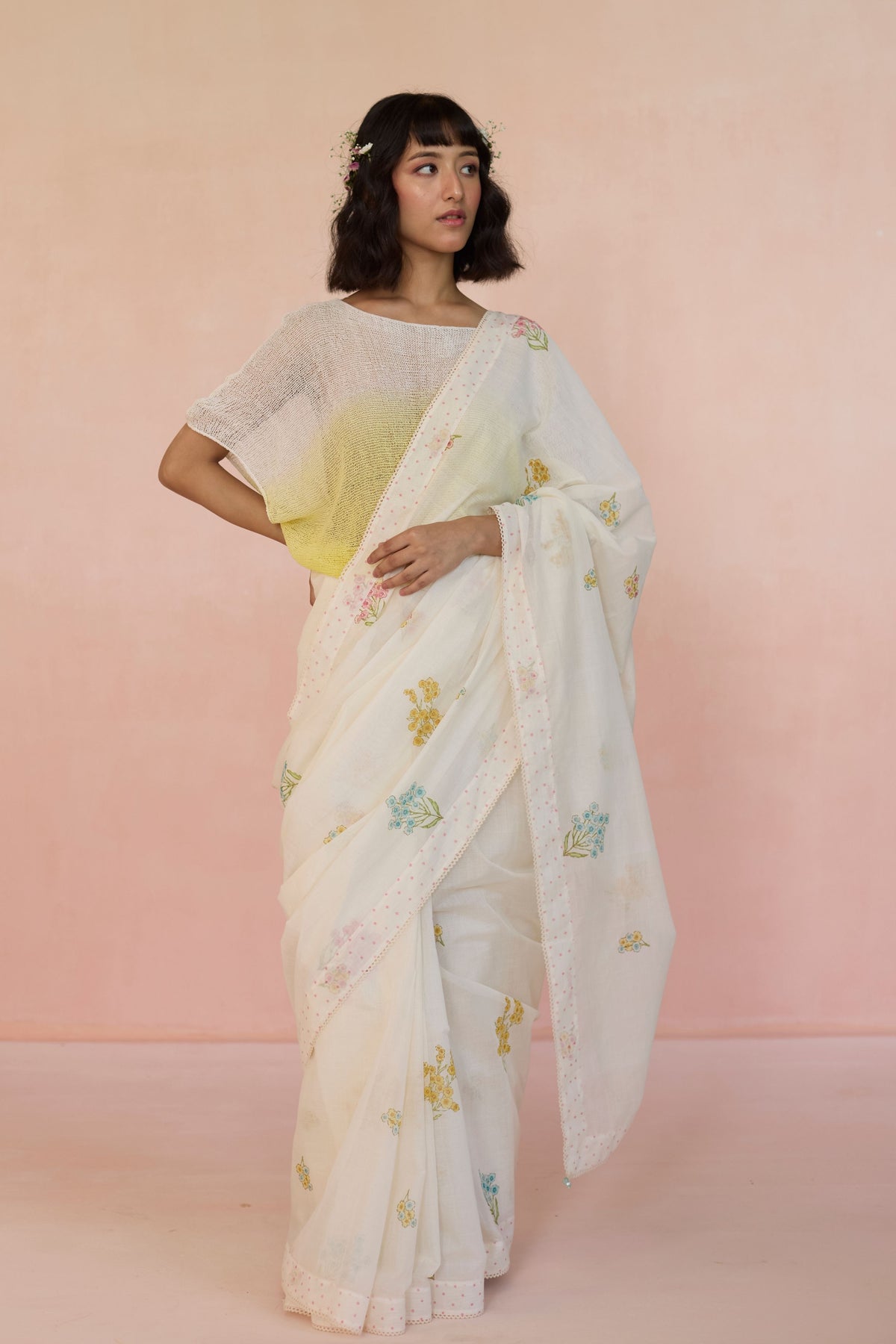 Ditsy Cotton Saree
