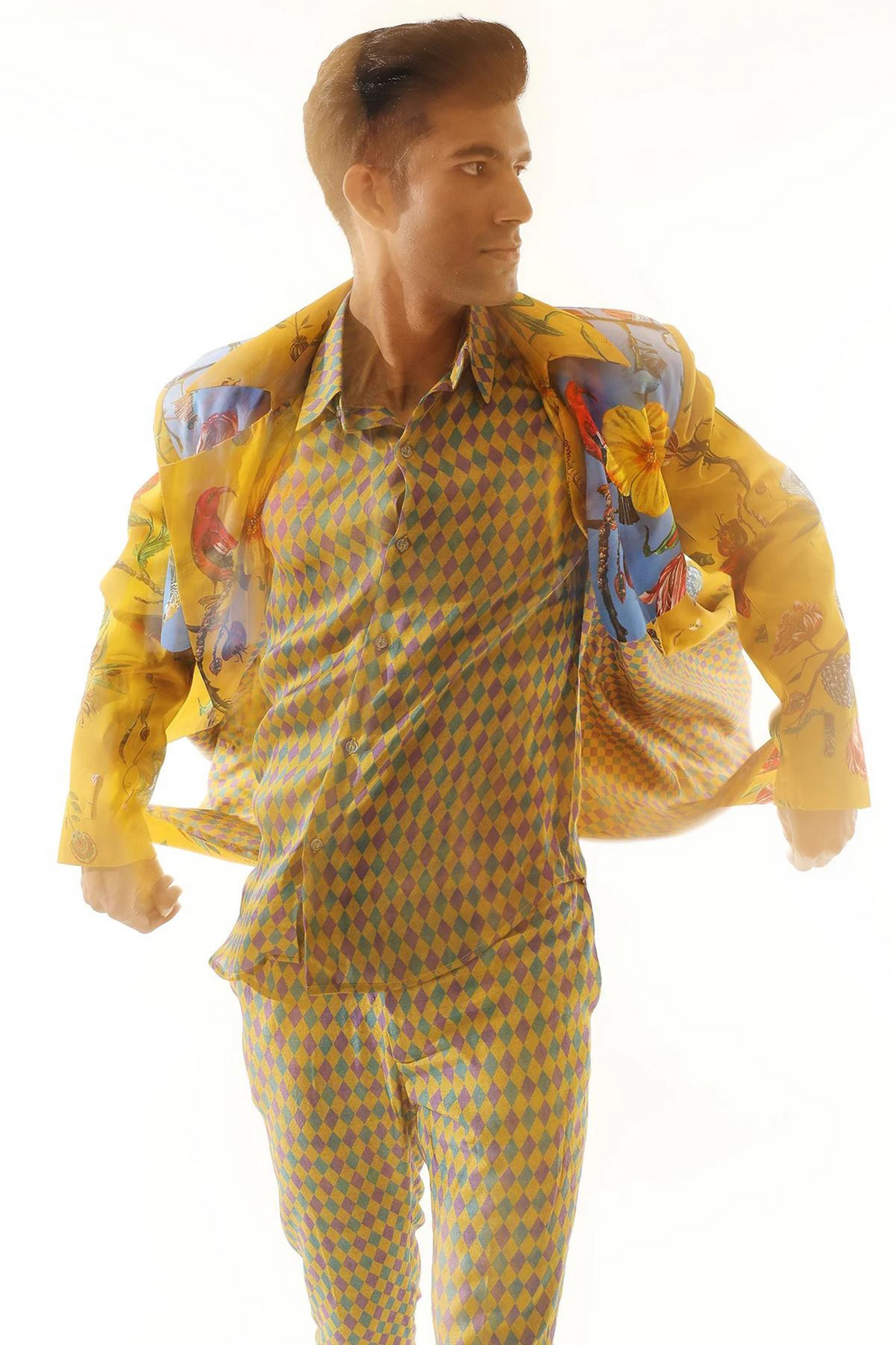 Organza Satin Printed Shirt