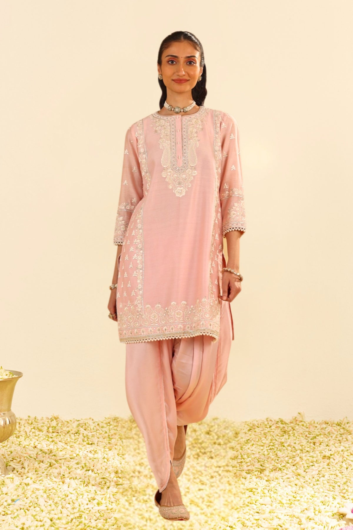 Zaisha Blush Pink Kurta With Dhoti