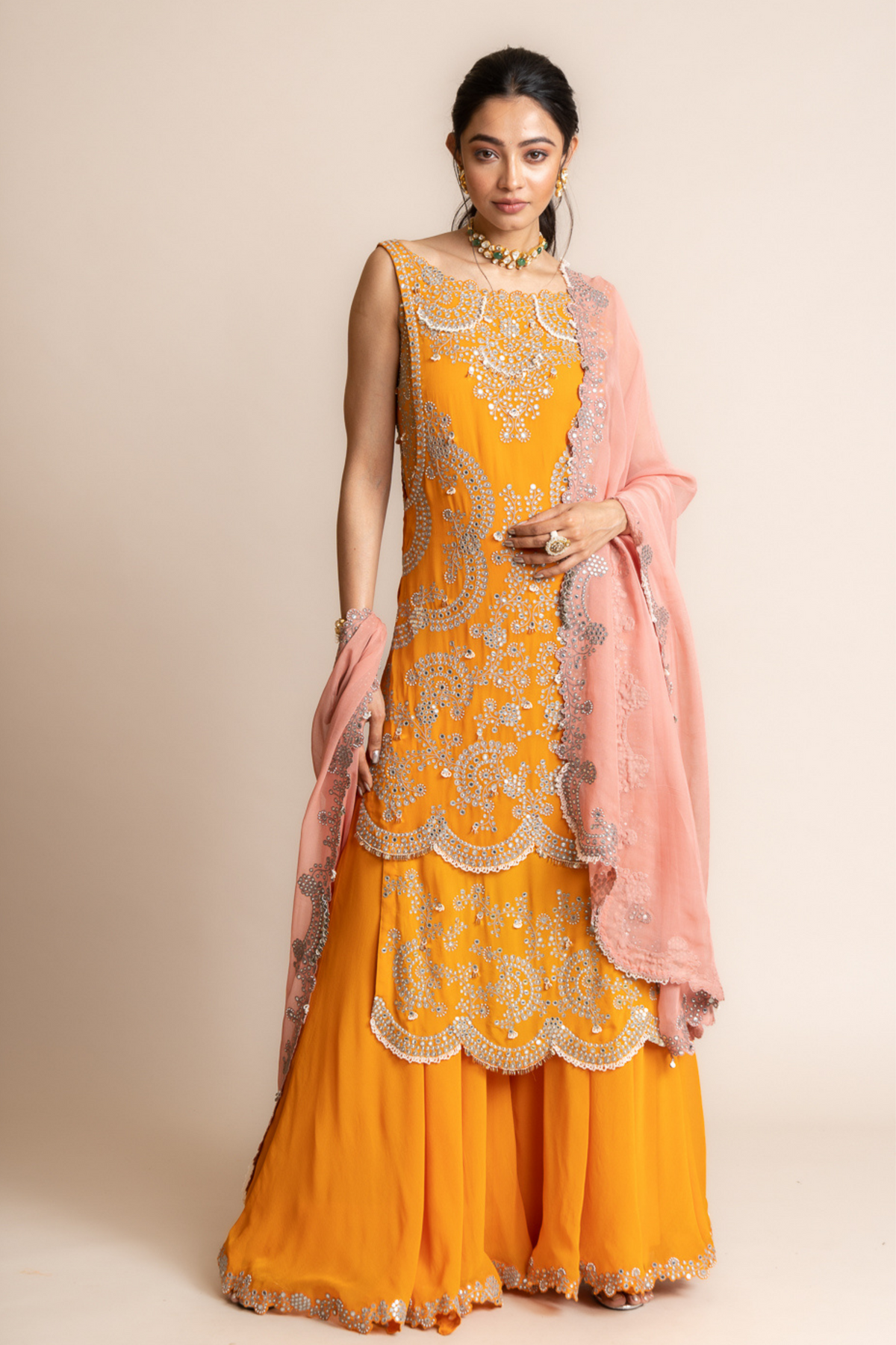 Double Layer Kurta Set