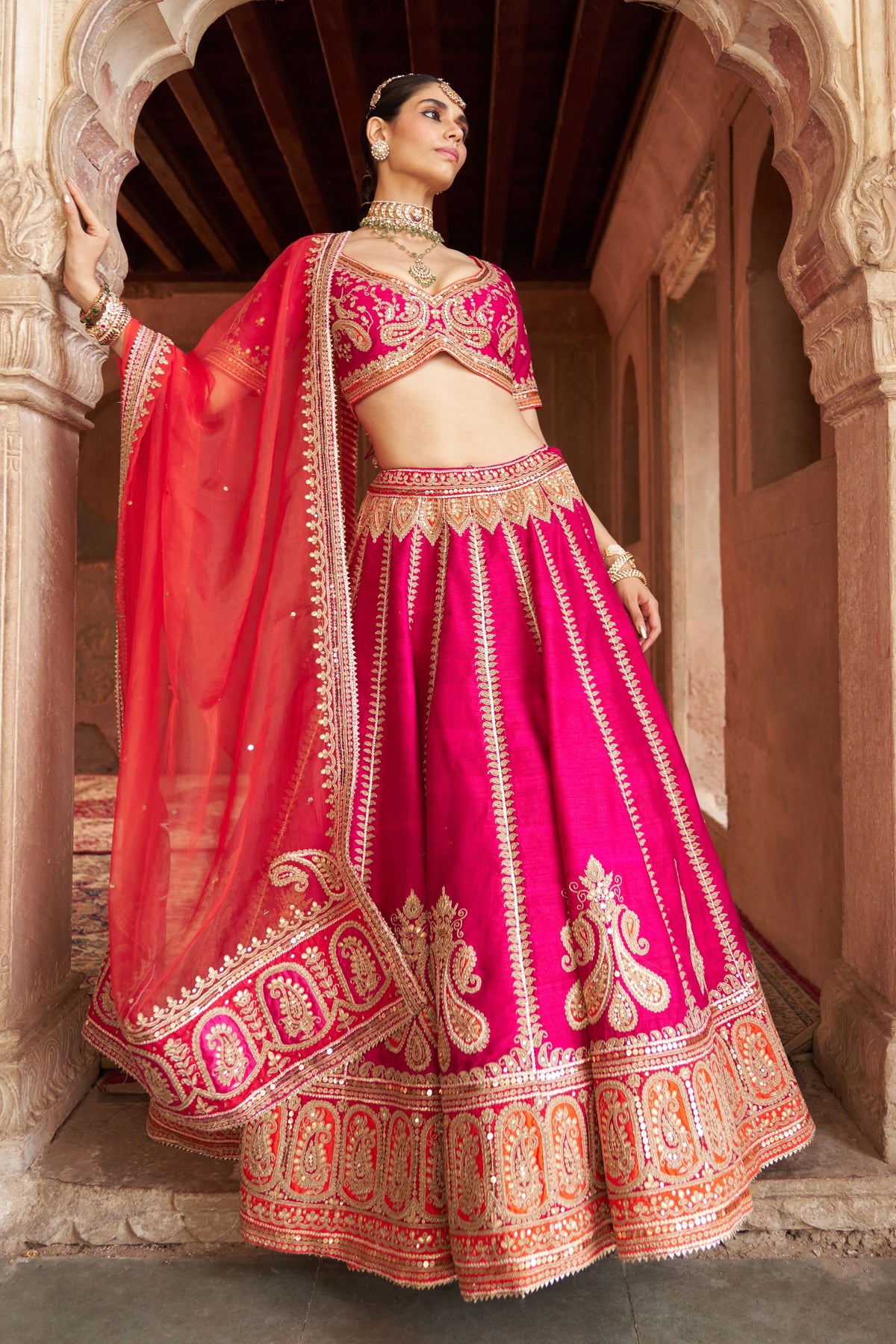 Amara Pink Lehenga Set