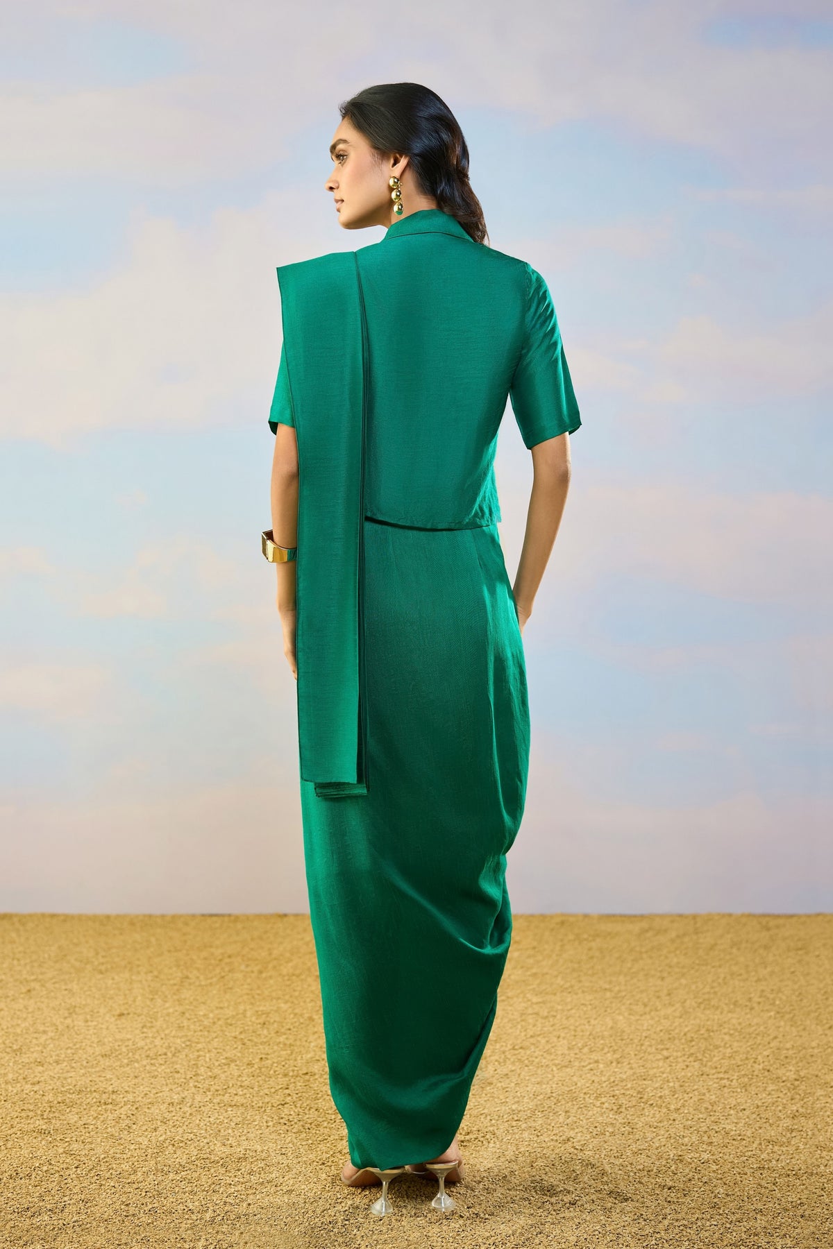 Emerald Drape Saree
