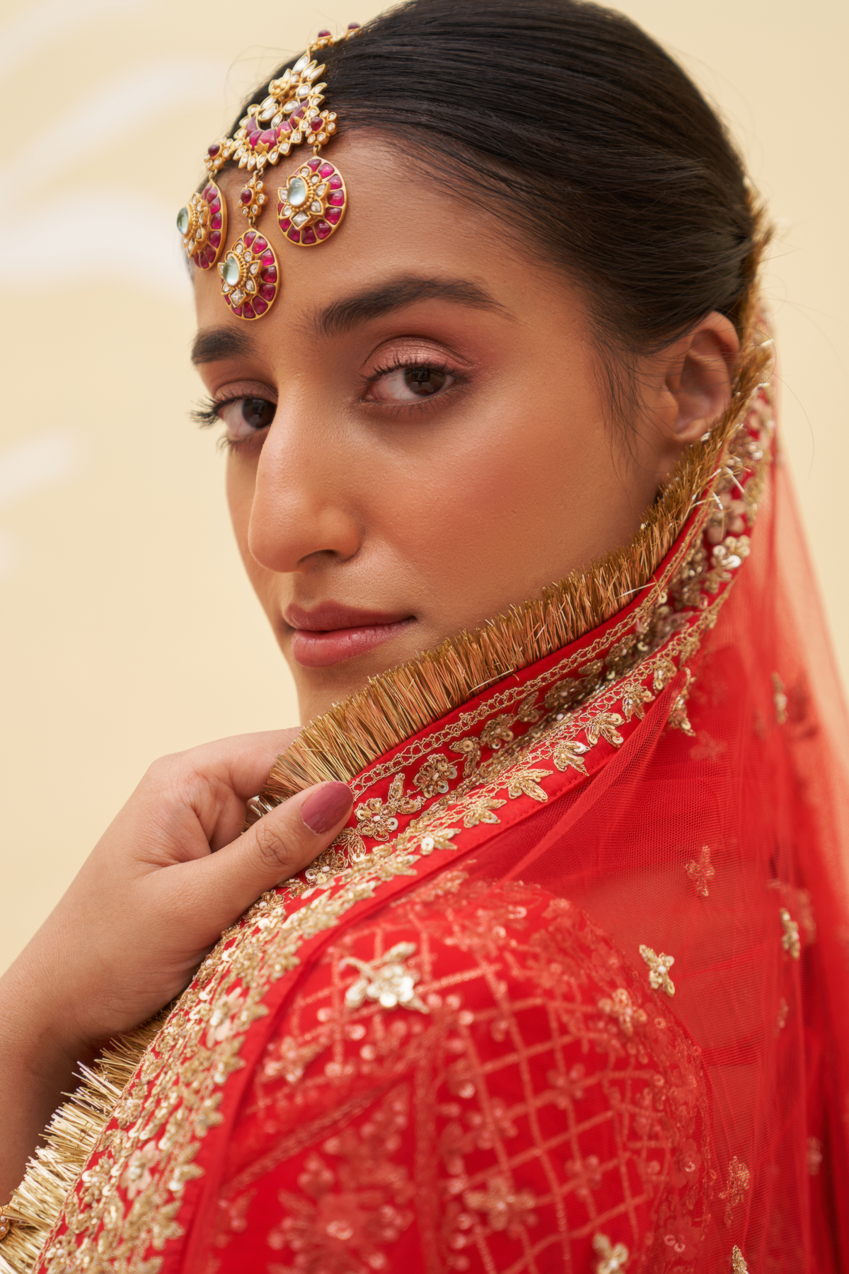 Red Silk Lehenga Set