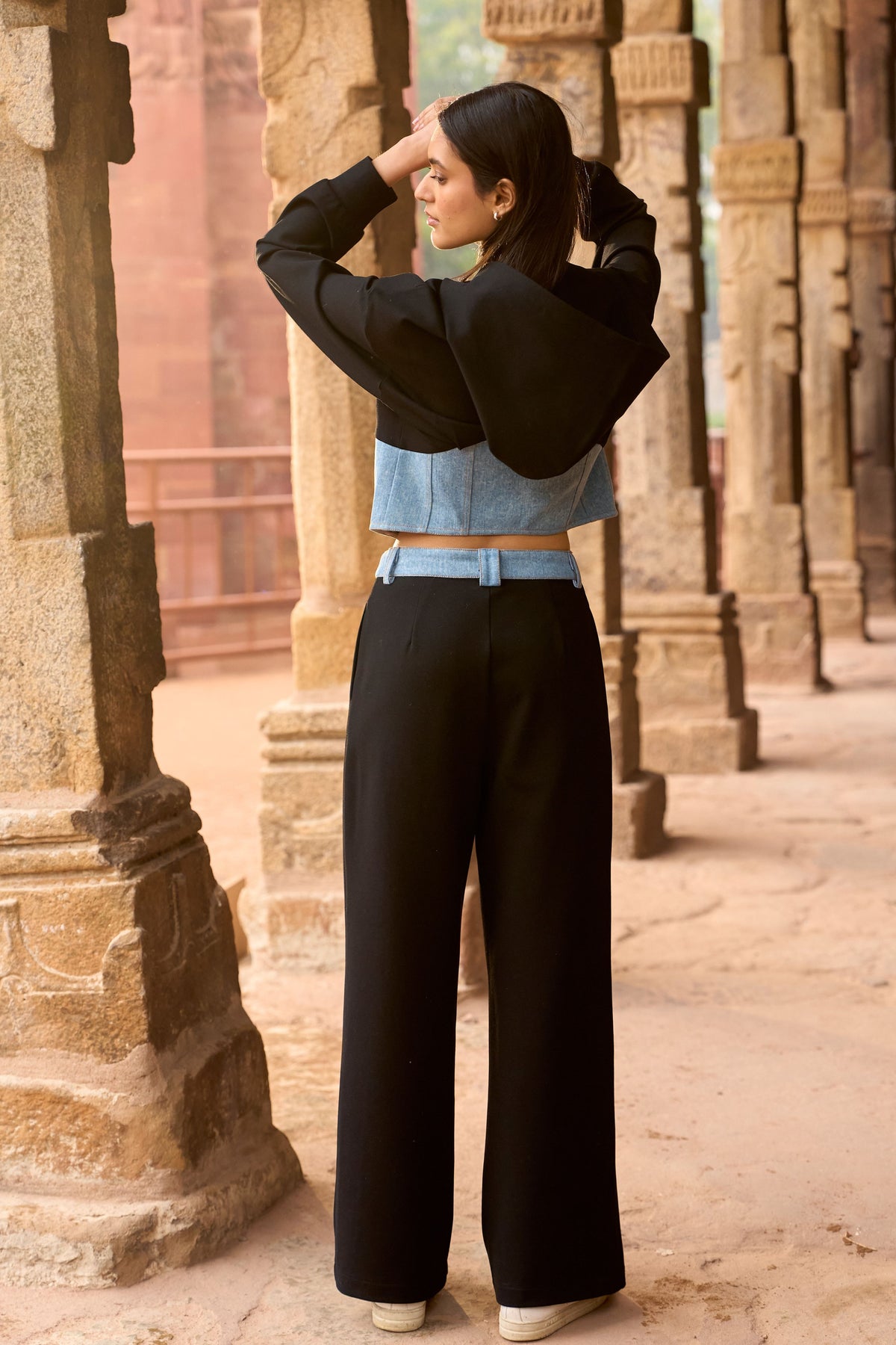 Black and Indigo Jogger Set