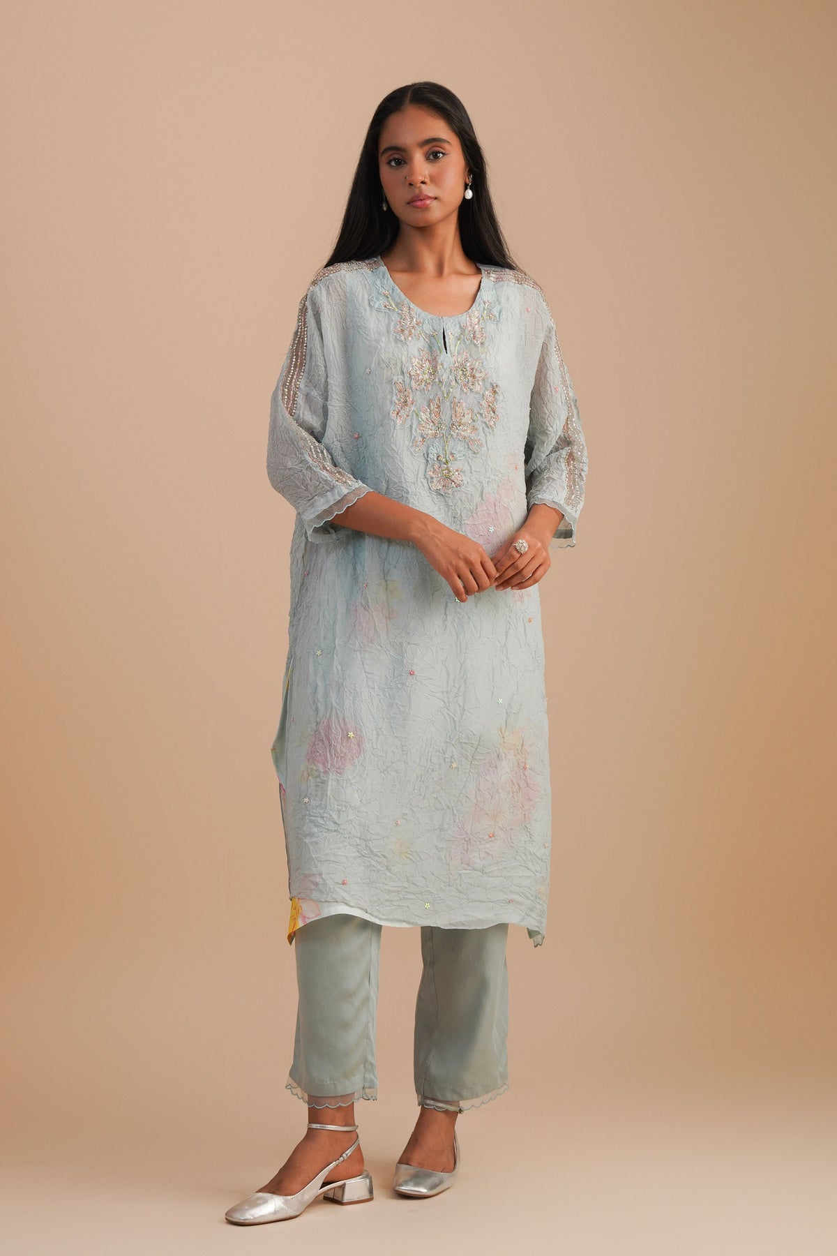 Powder Blue Kaftan Set