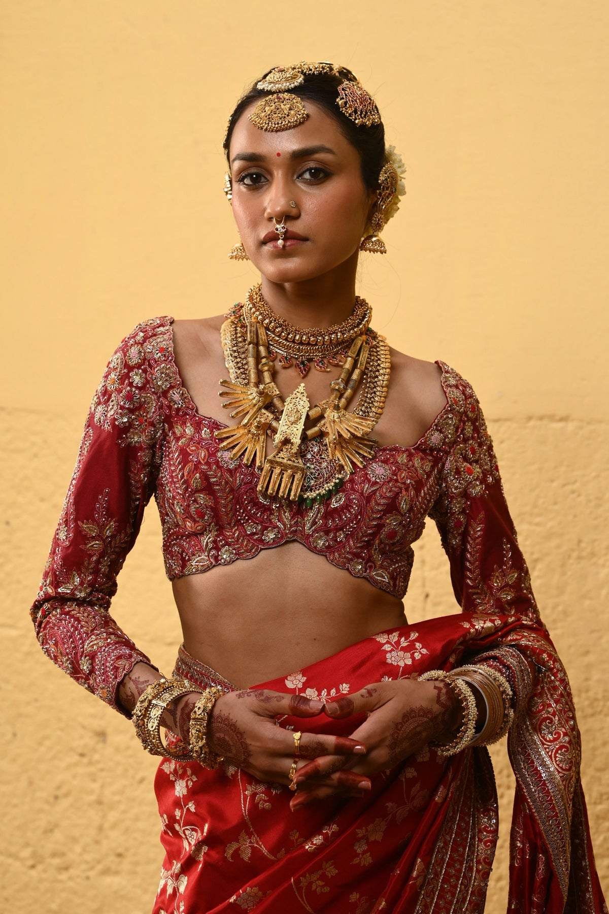 Oonjal Red Blouse