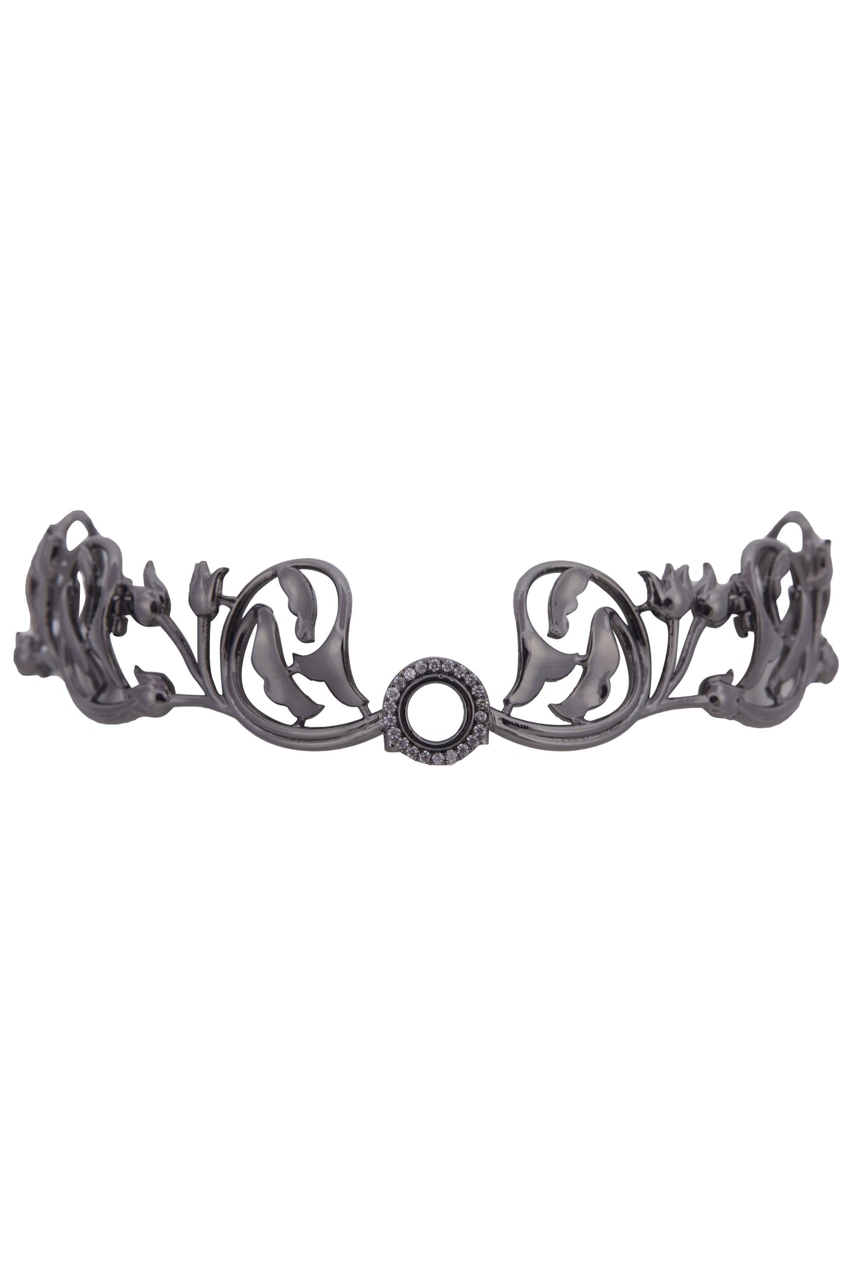 Gun metal persephone choker
