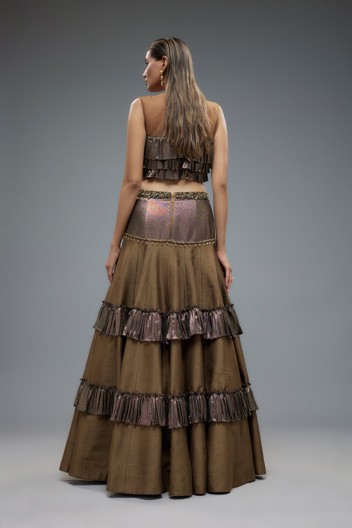 Olive Green Lehenga Set