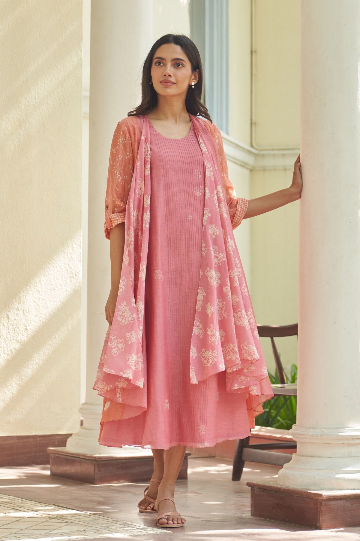 Peony Pintuck Jacket Dress