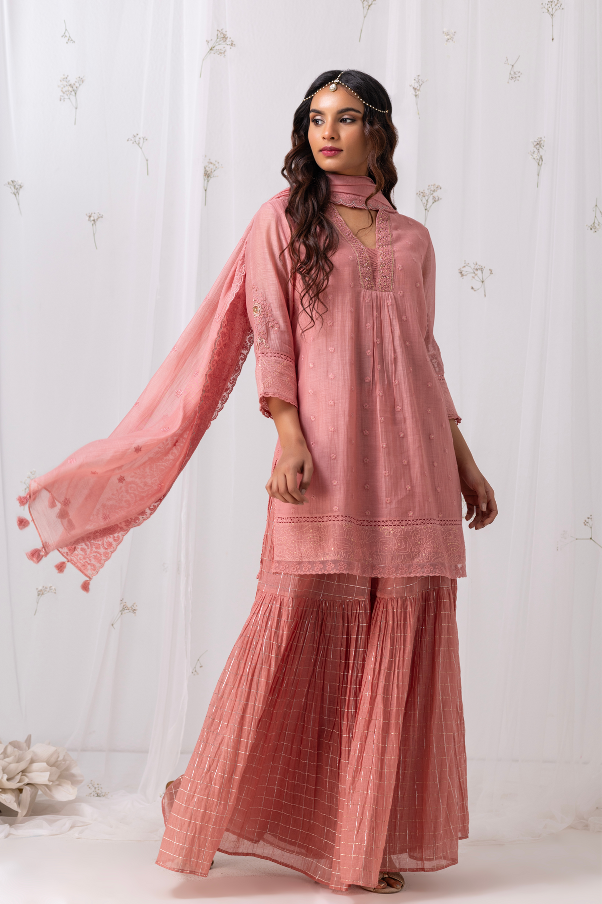 Zohra Pink Sharara Set