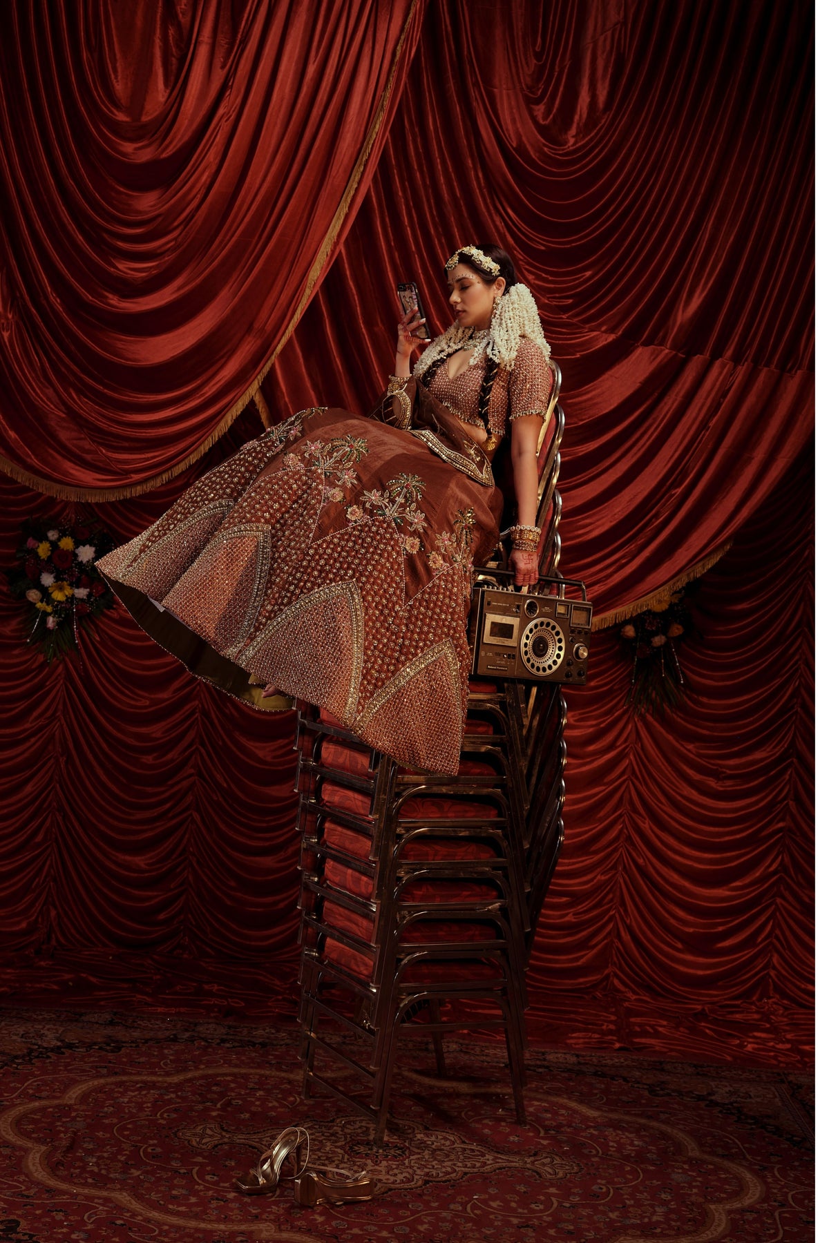 Katha Lehenga Set