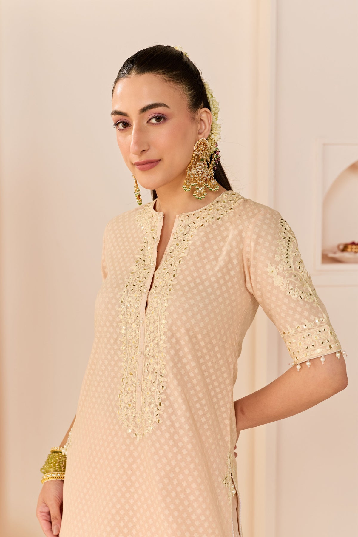 Anaisha Carnation Pink Short Kurta Set