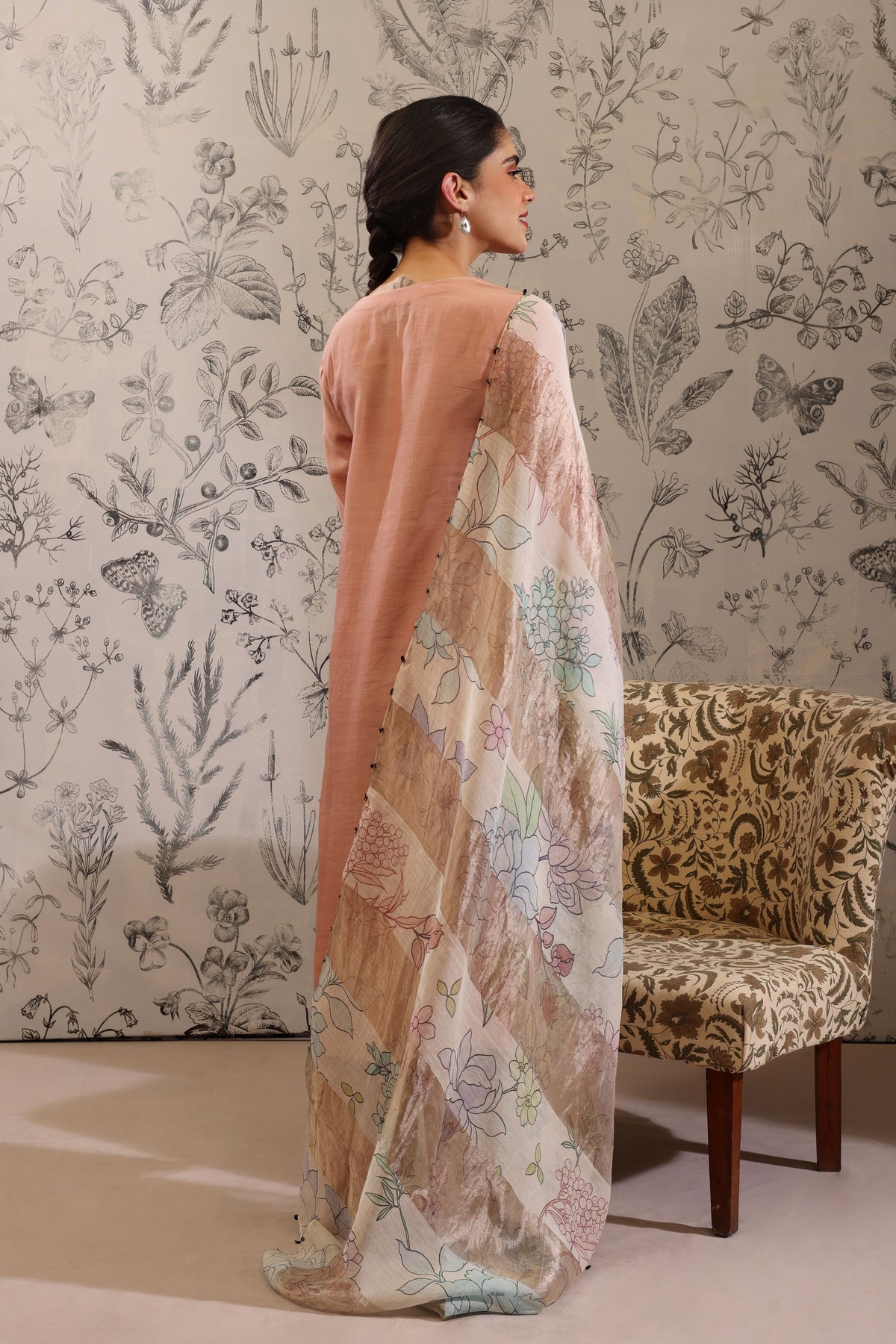 Vakya Peach Kurta Set