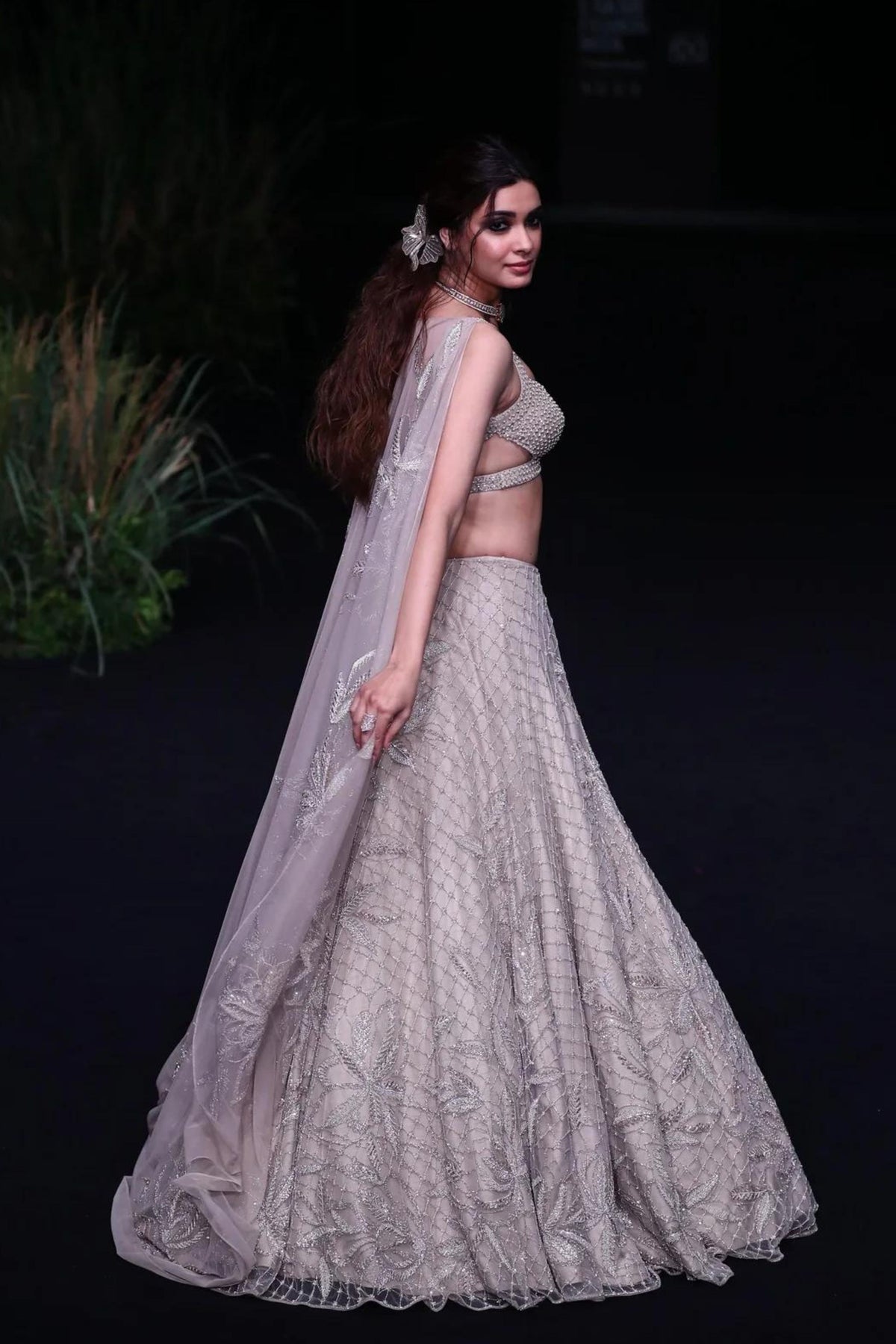 Vanna Lehenga Set in Champagne