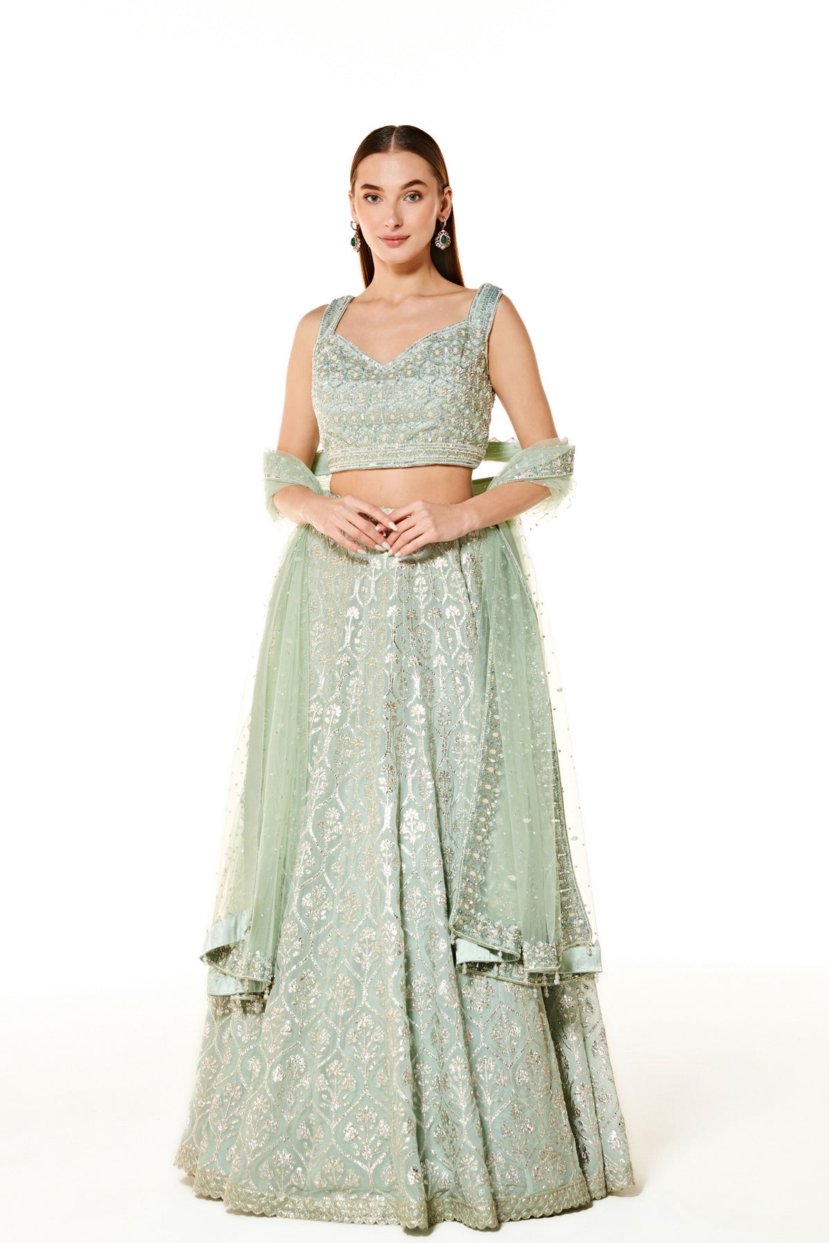 Nadia Floral Embroidered Lehenga Set